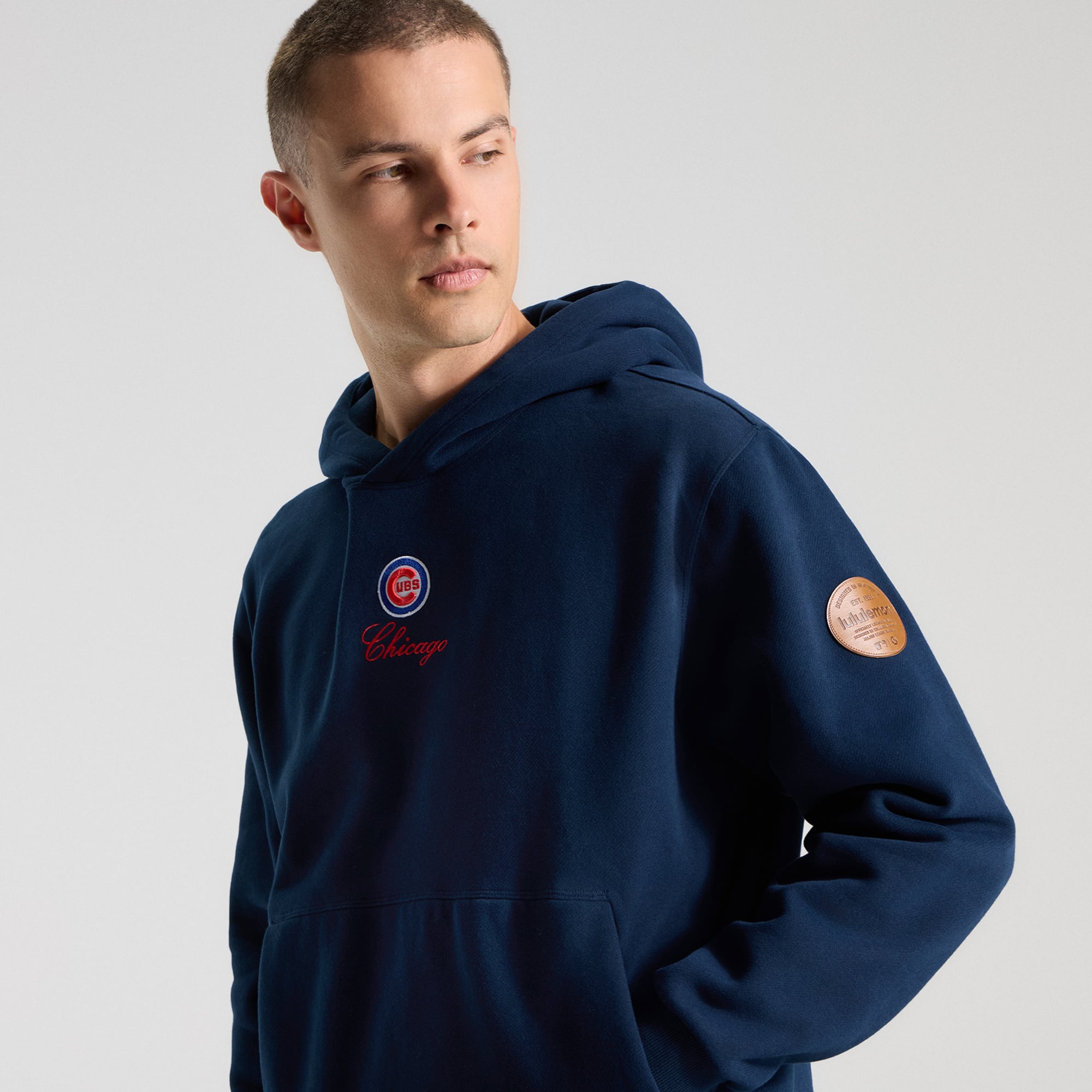 Sweat à capuche Steady State True Navy Chicago Cubs de lululemon pour homme