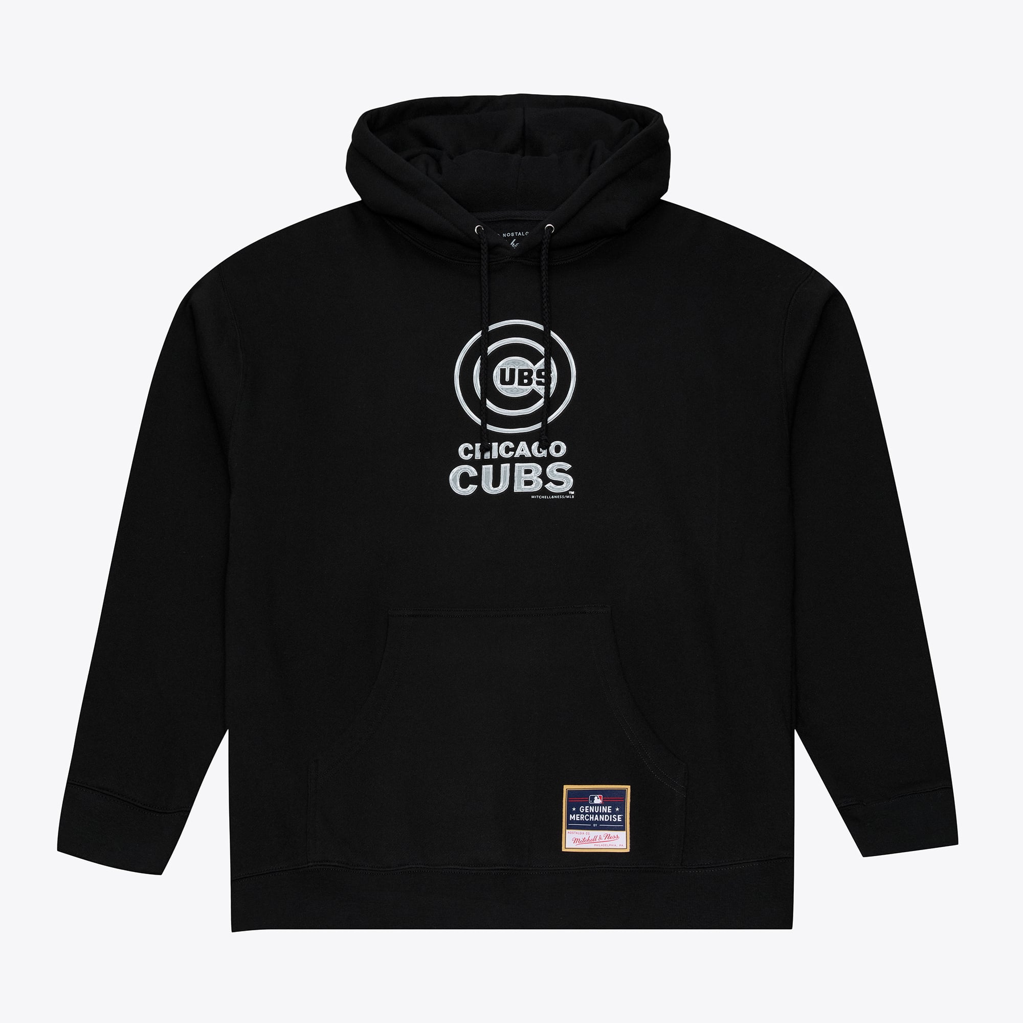 Sweat à capuche chromé noir Mitchell & Ness Chicago Cubs pour homme