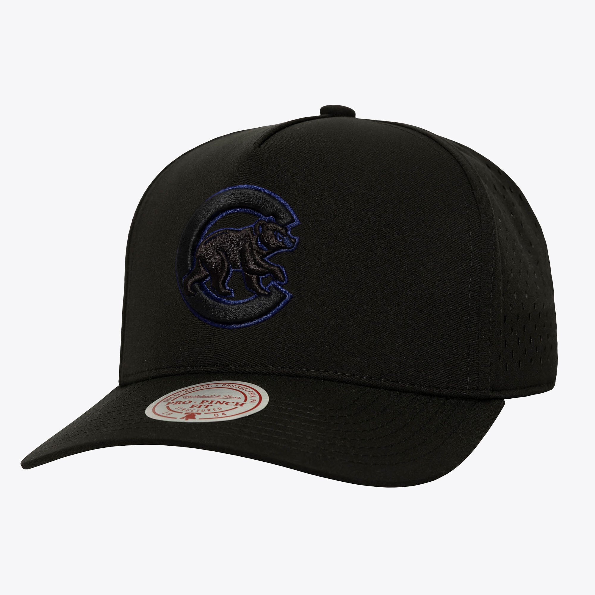 Casquette snapback Mitchell & Ness noire Chicago Cubs Perfect Pop Pro pour homme