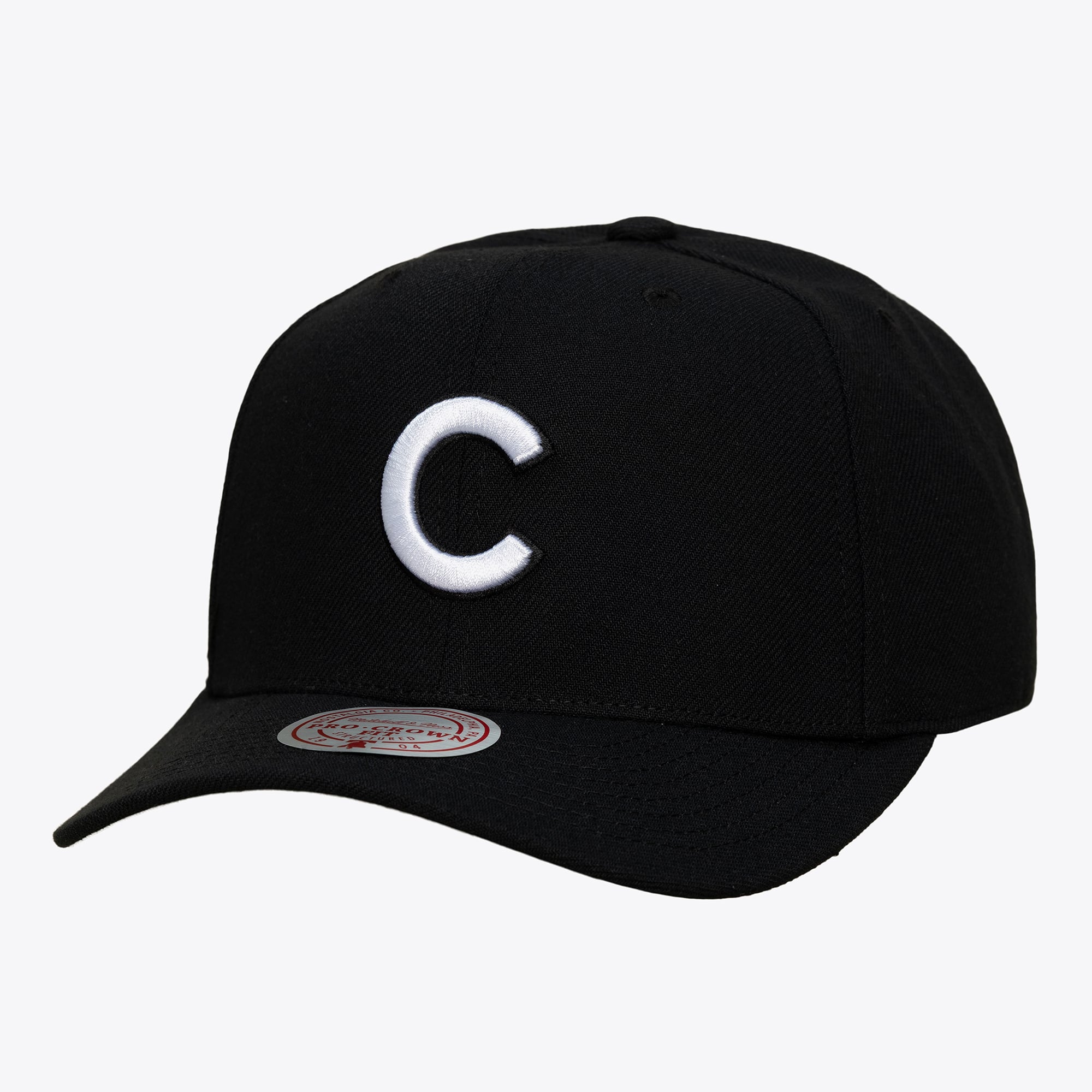 Men's Mitchell & Ness Black Chicago Cubs Pro Crown Snapback