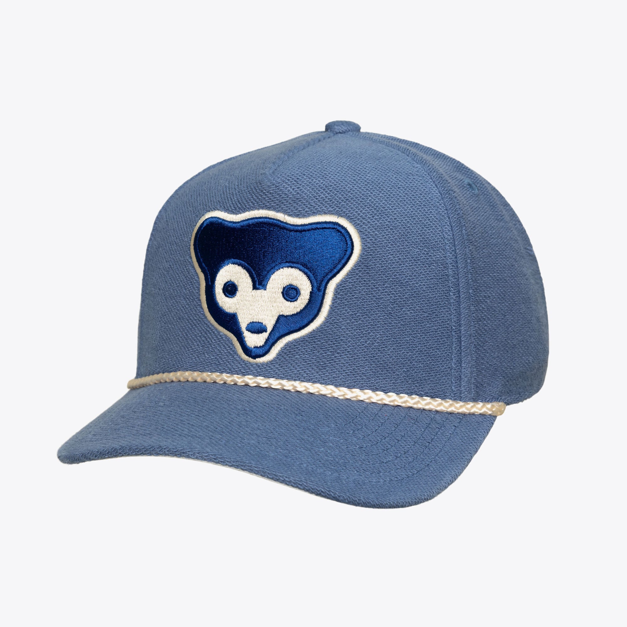 Casquette snapback Mitchell & Ness bleu marine Chicago Cubs Heritage Hues en tissu éponge français pour homme
