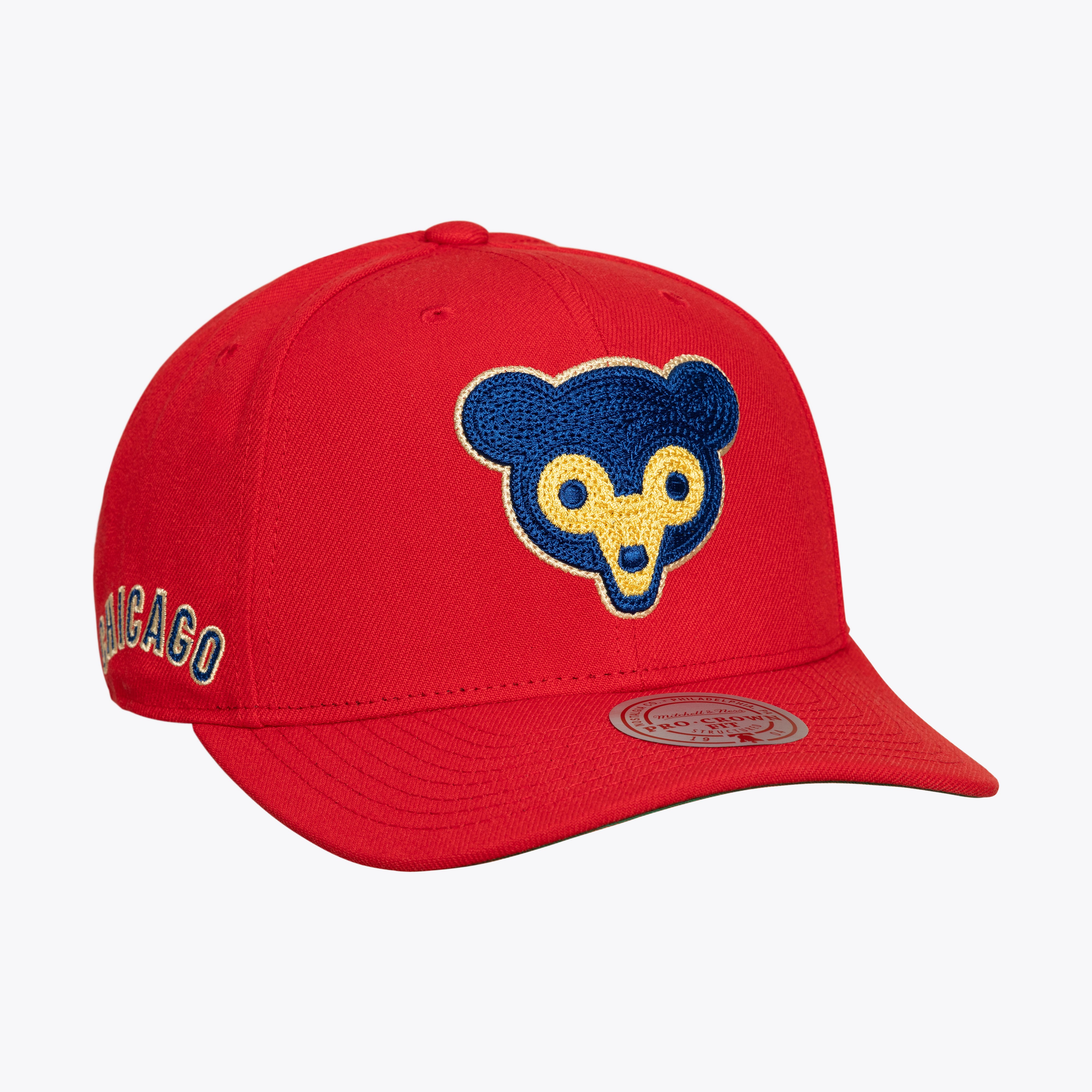 Men's Mitchell & Ness Red Chicago Cubs Secondary Pop Pro Snapback Hat