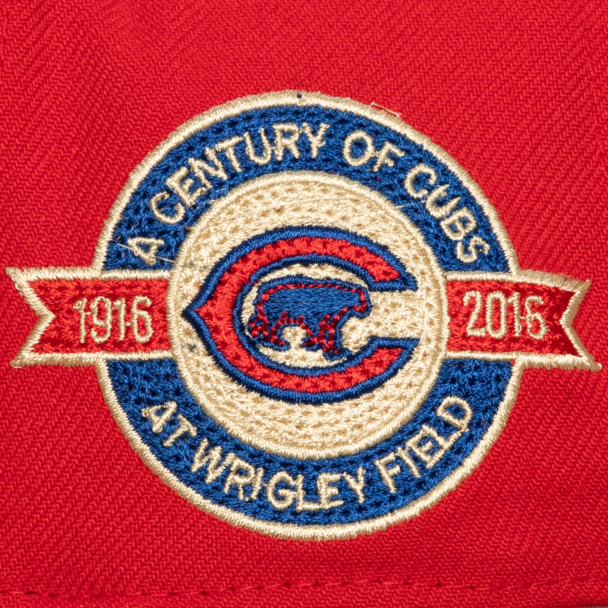 Men's Mitchell & Ness Red Chicago Cubs Secondary Pop Pro Snapback Hat