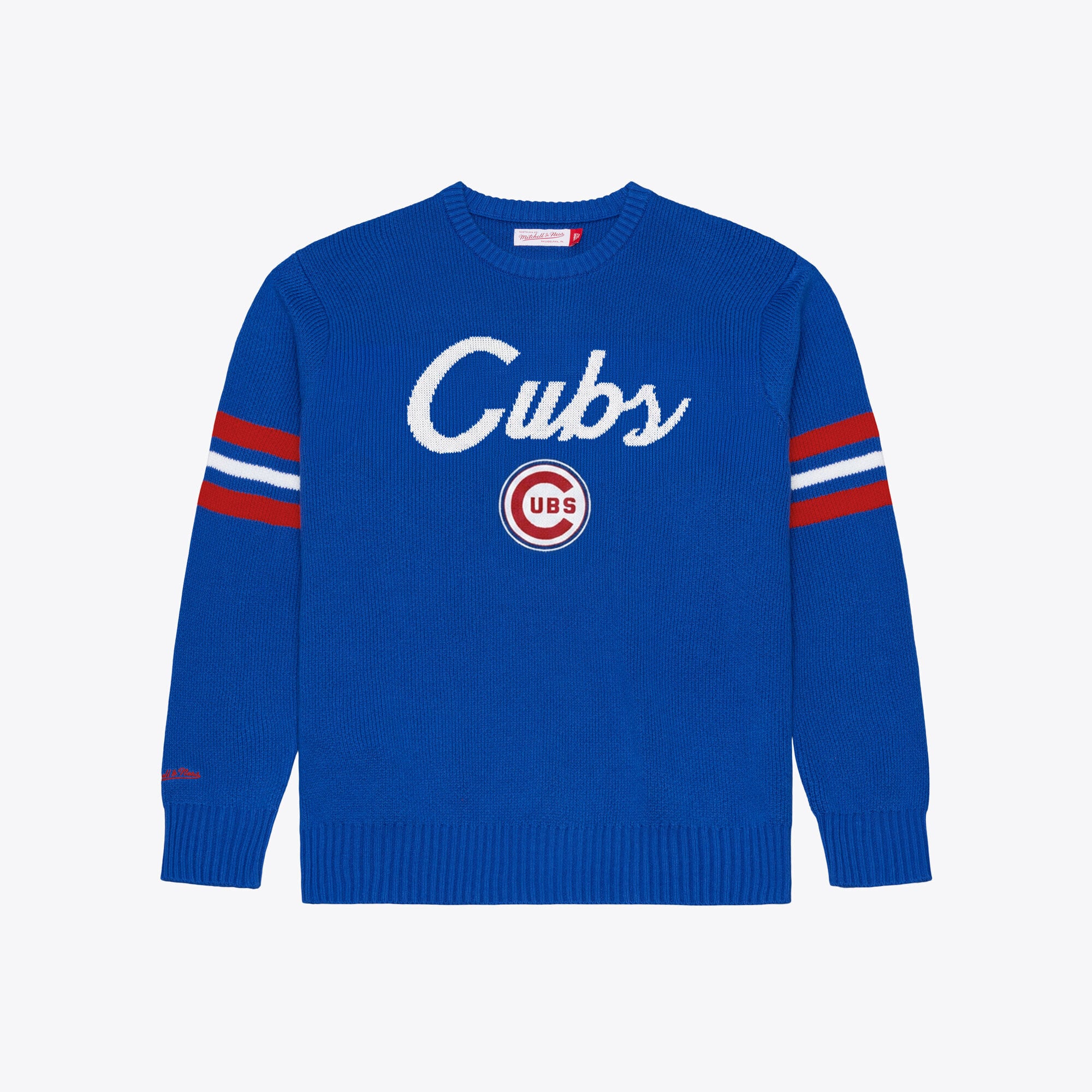 Men's Mitchell & Ness Royal Chicago Cubs Head Coach Sweater