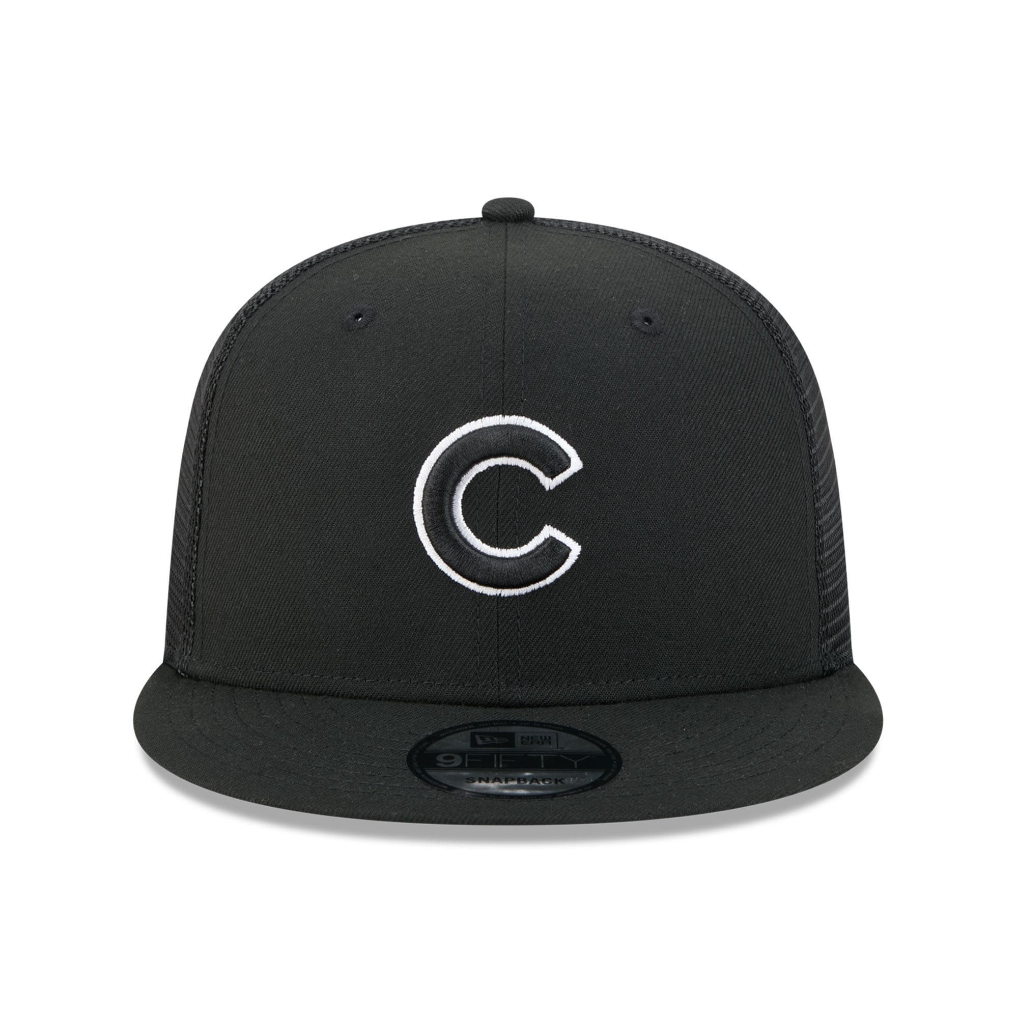 Casquette trucker ajustable New Era 9FIFTY Chicago Cubs noire pour homme