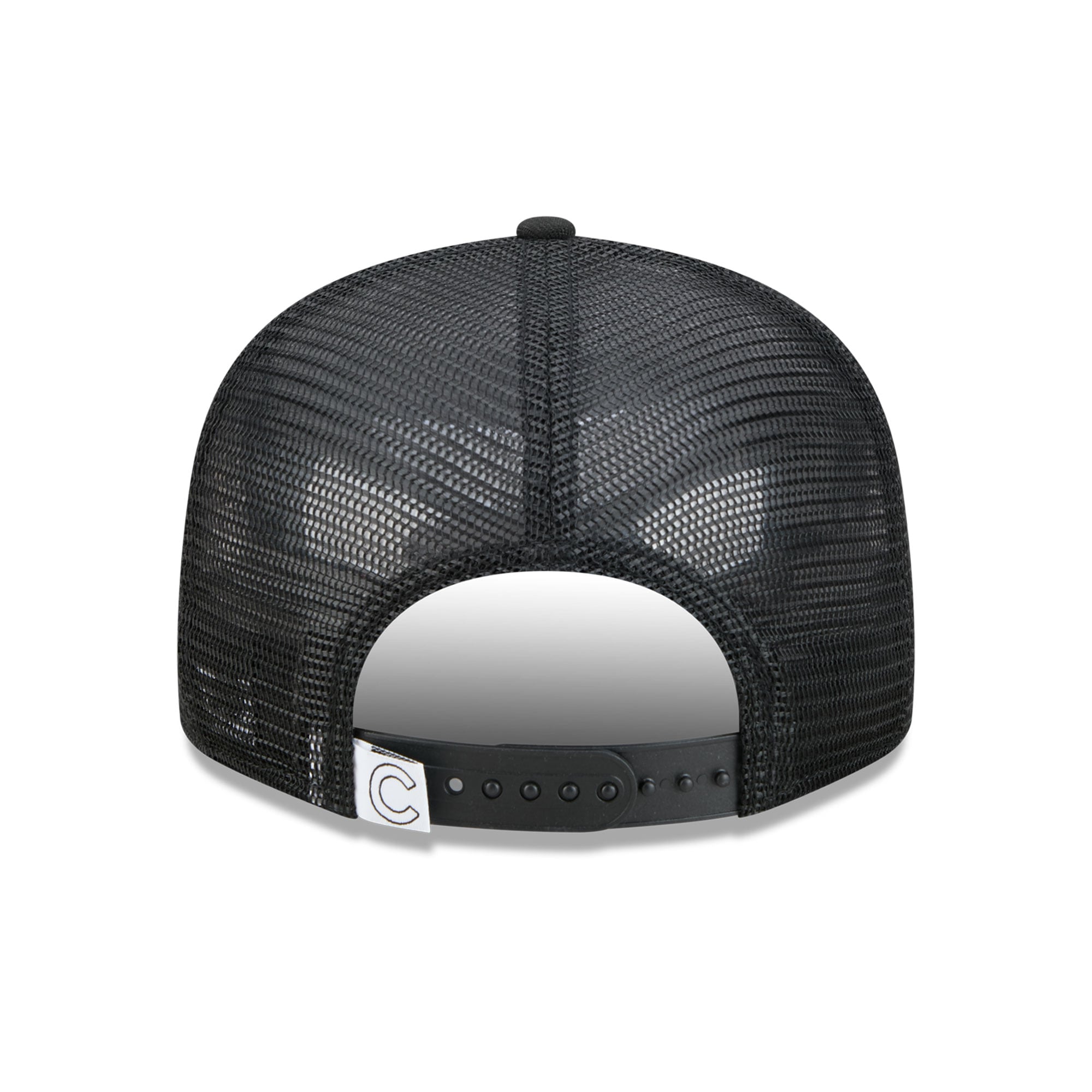 Casquette trucker ajustable New Era 9FIFTY Chicago Cubs noire pour homme