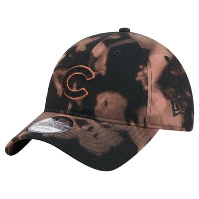  Chicago Cubs New Era Bleach Wash 9TWENTY Adjustable Hat - Black