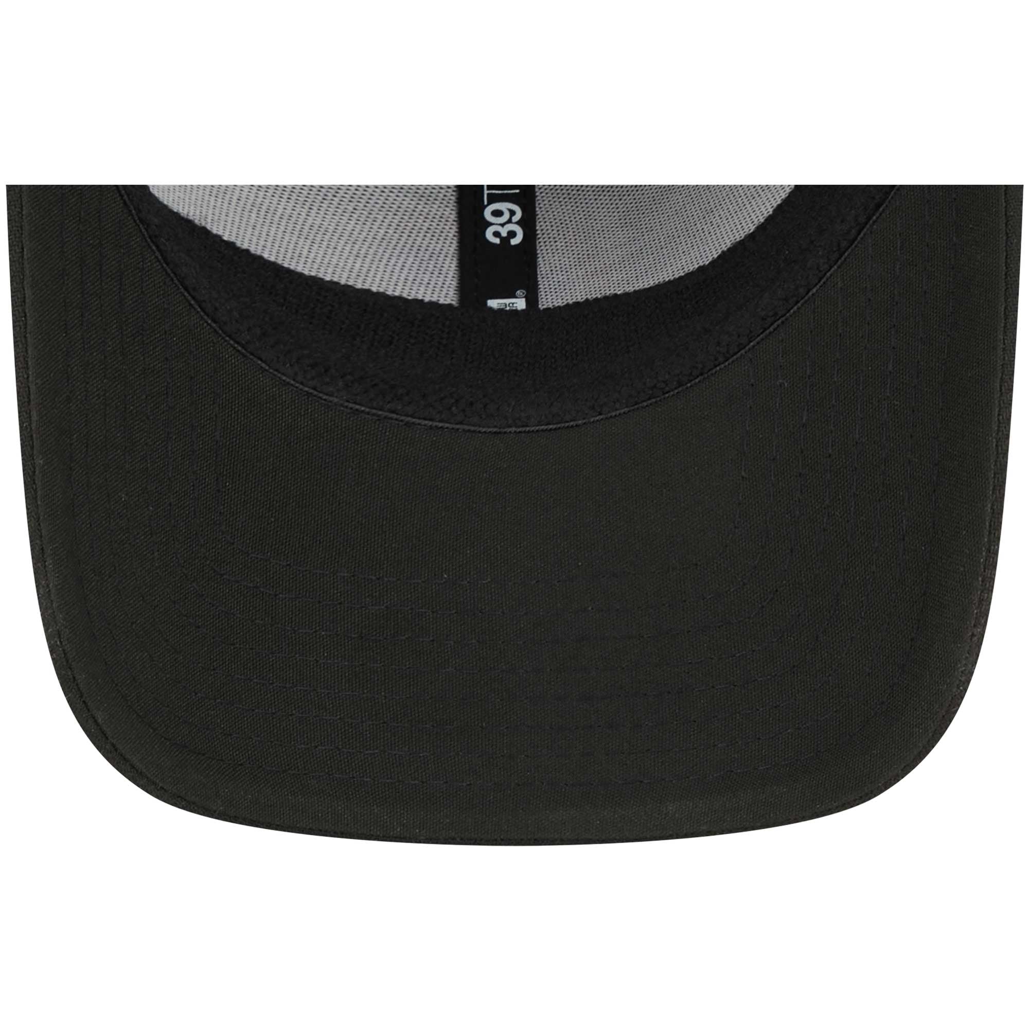 Men's New Era Black Chicago Cubs Logo 39THIRTY Flex Hat