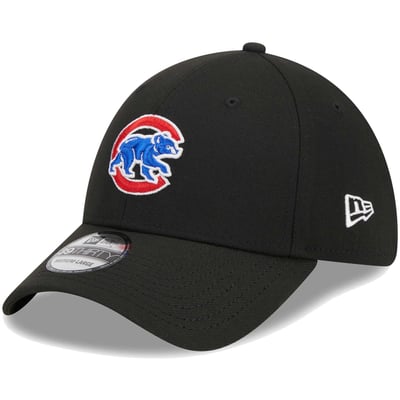 Chicago Cubs New Era Logo 39THIRTY Flex Hat - Black