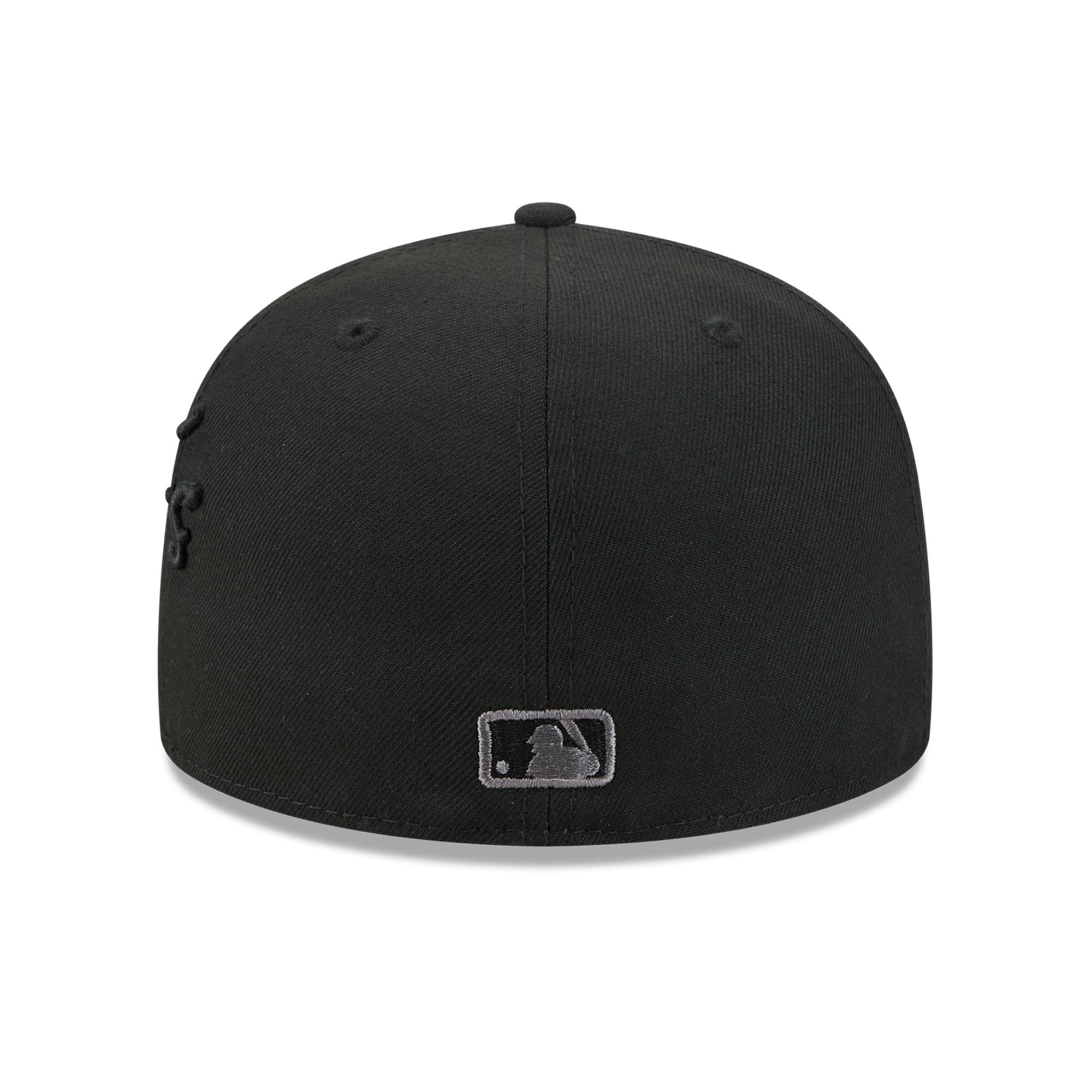 Men's New Era Black Chicago Cubs Side Script 59FIFTY Fitted Hat