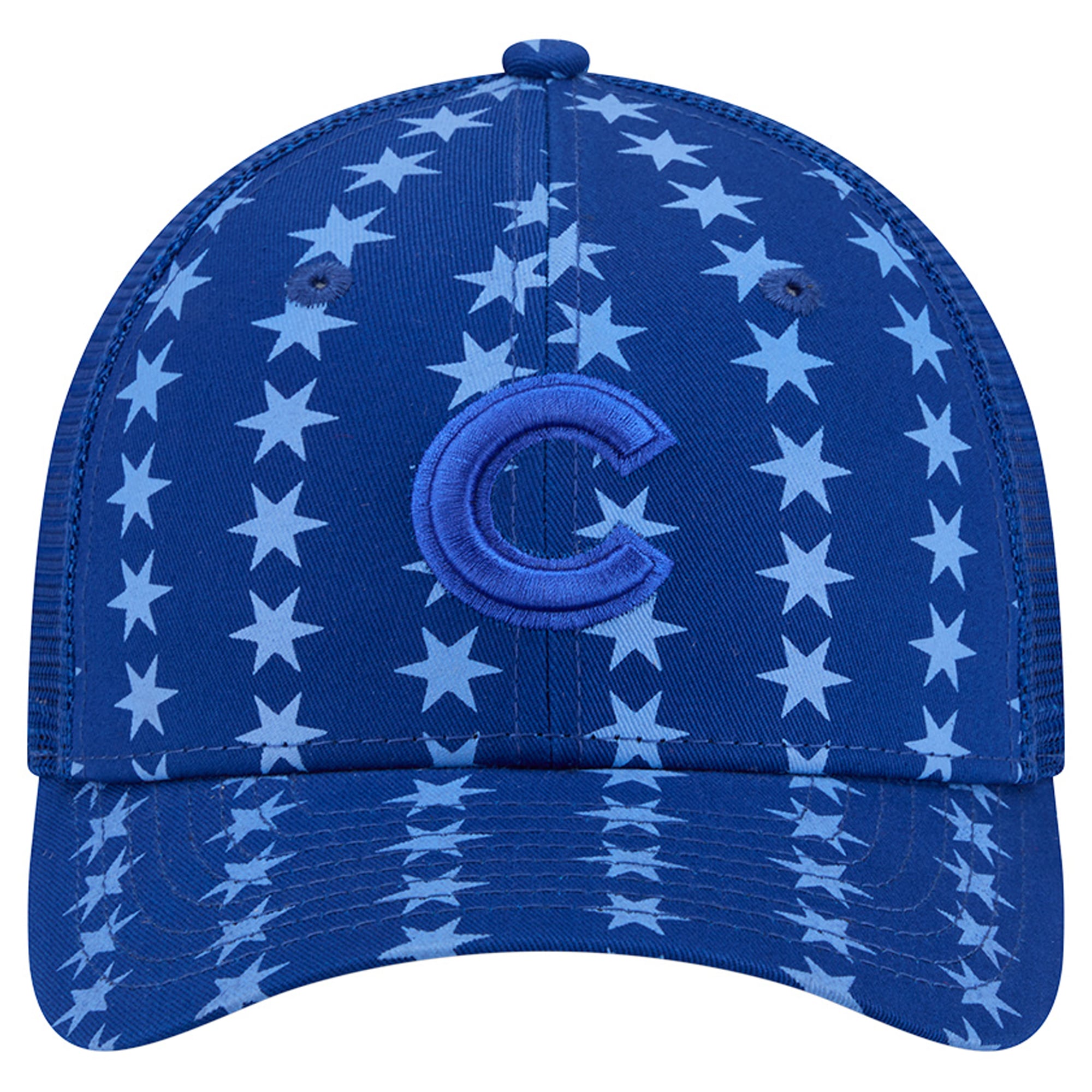 Men's New Era Blue Chicago Cubs Tonal Icon 9FORTY M-Crown Adjustable Trucker Hat