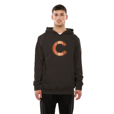  Chicago Cubs New Era Gradient Monogram Pullover Hoodie - Brown
