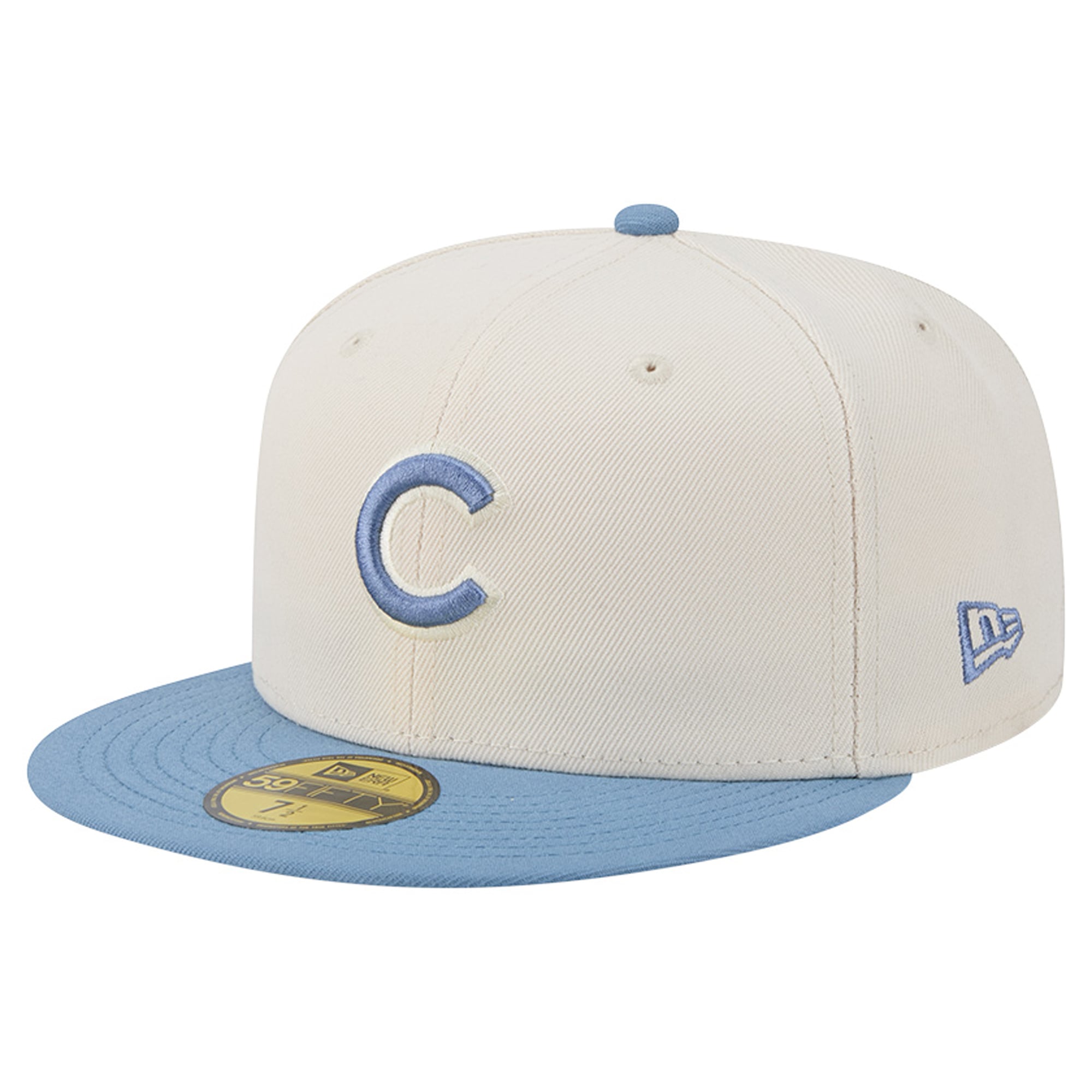 Men's New Era Cream/Light Blue Chicago Cubs Color Pack 59FIFTY Fitted Hat