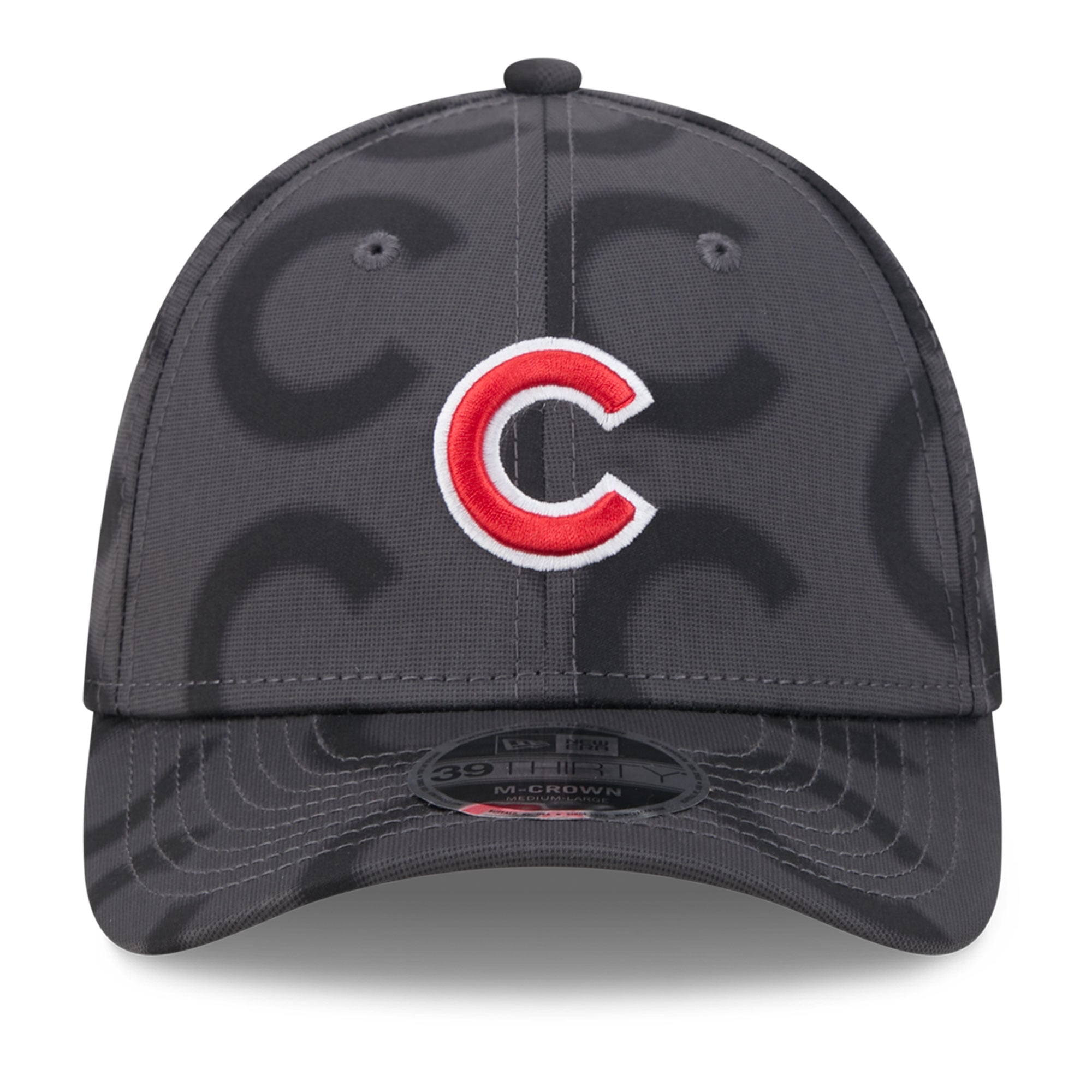 Men's New Era Gray Chicago Cubs Halftone 39THIRTY Flex Hat