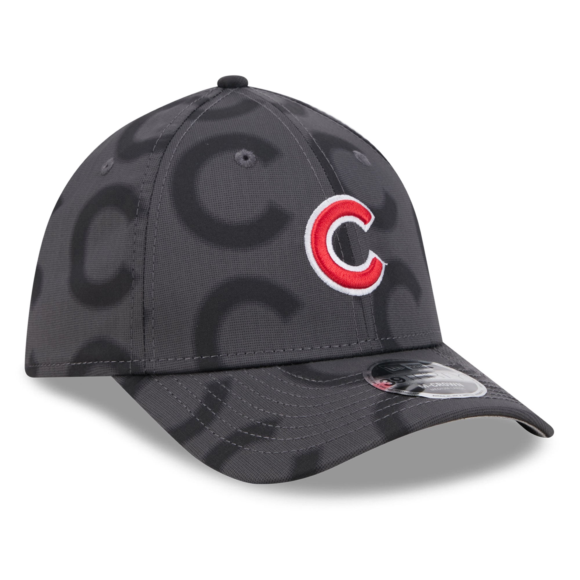 Men's New Era Gray Chicago Cubs Halftone 39THIRTY Flex Hat