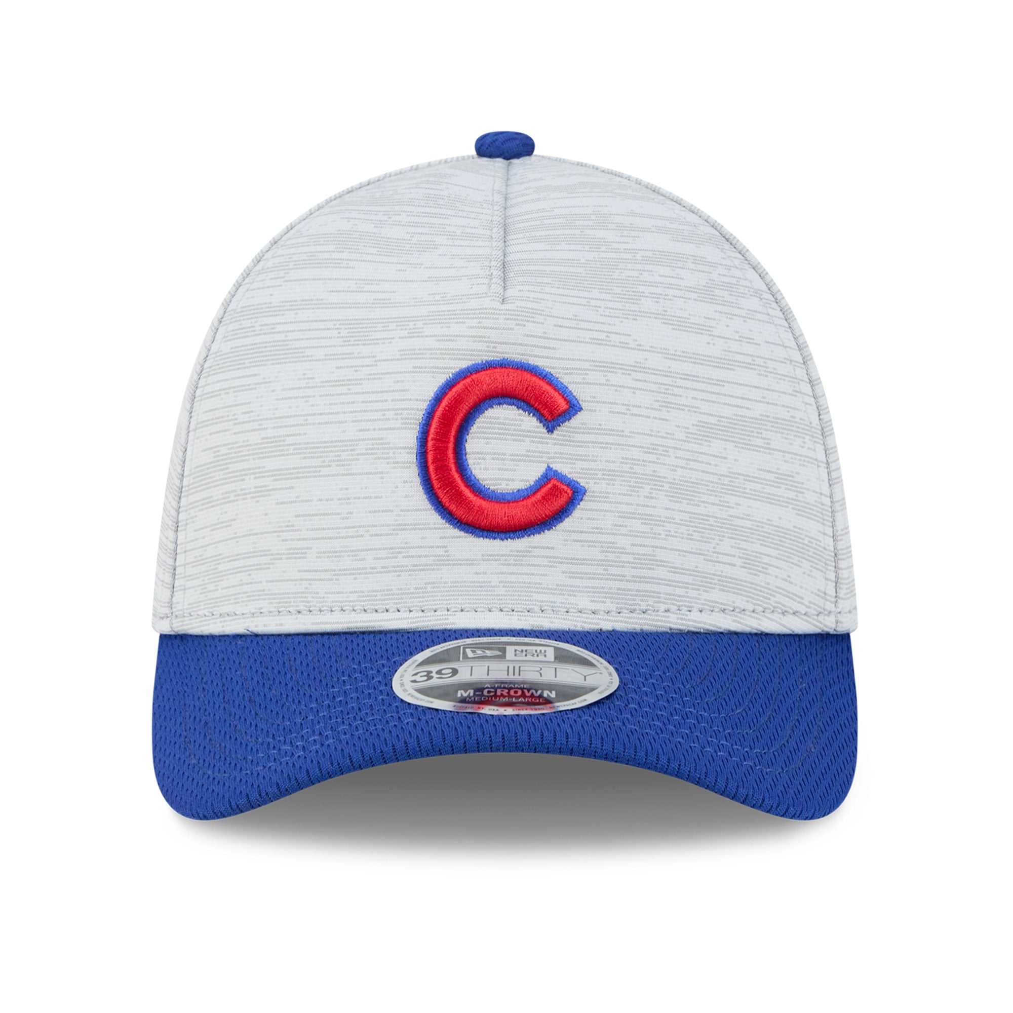 Men's New Era  Gray/Royal Chicago Cubs Tech 39THIRTY A-Frame Flex Hat