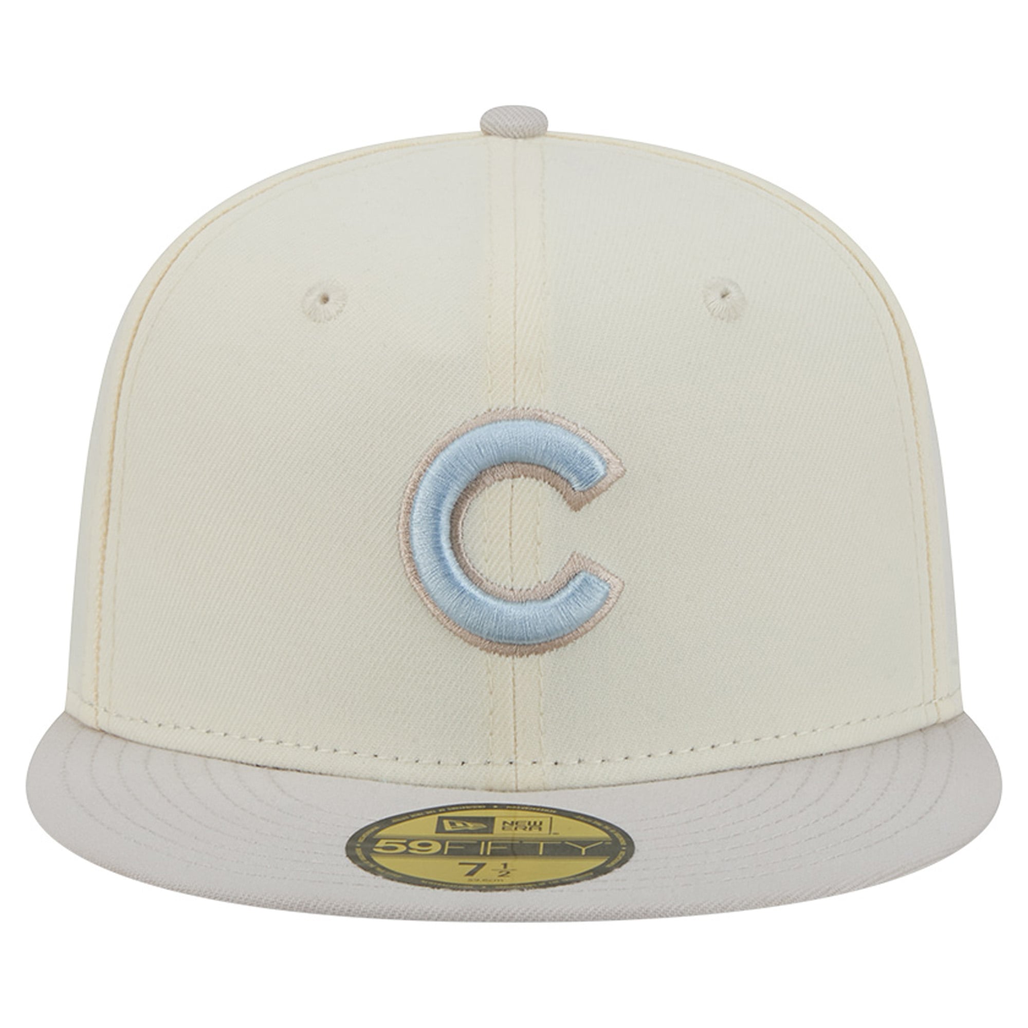 Men's New Era Natural Chicago Cubs Crisp Equinox World Series 59FIFTY Fitted Hat