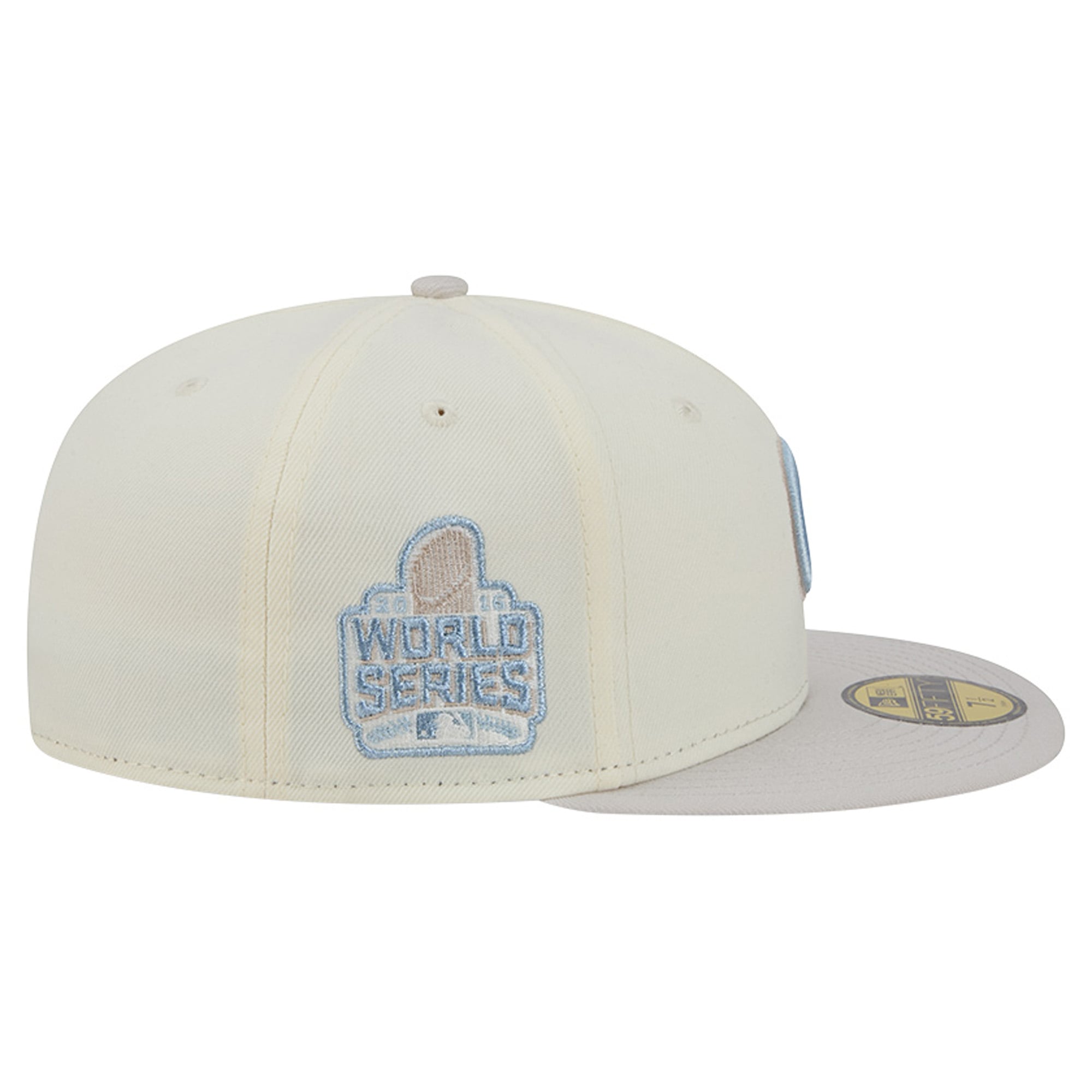 Men's New Era Natural Chicago Cubs Crisp Equinox World Series 59FIFTY Fitted Hat