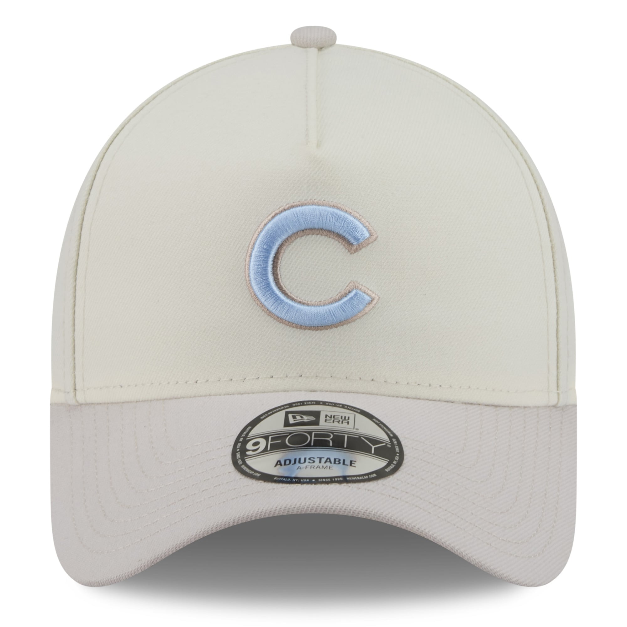 Men's New Era Natural Chicago Cubs Crisp Equinox World Series 9FORTY A-Frame Adjustable Hat