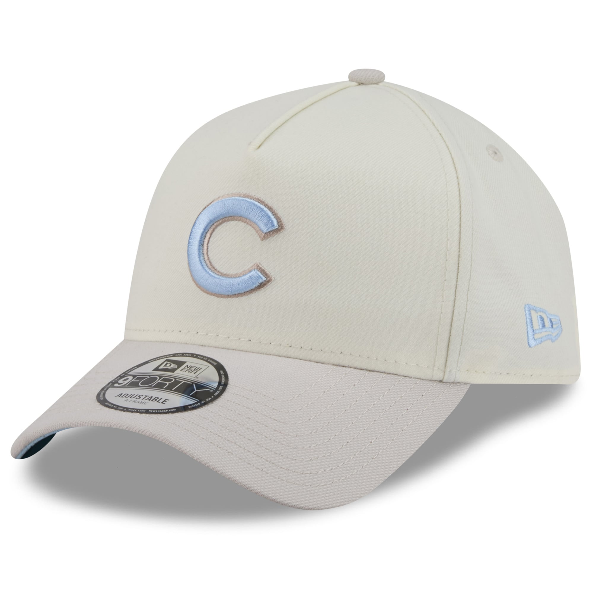 Men's New Era Natural Chicago Cubs Crisp Equinox World Series 9FORTY A-Frame Adjustable Hat