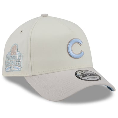 Chicago Cubs New Era Crisp Equinox World Series 9FORTY A-Frame Adjustable Hat - Natural