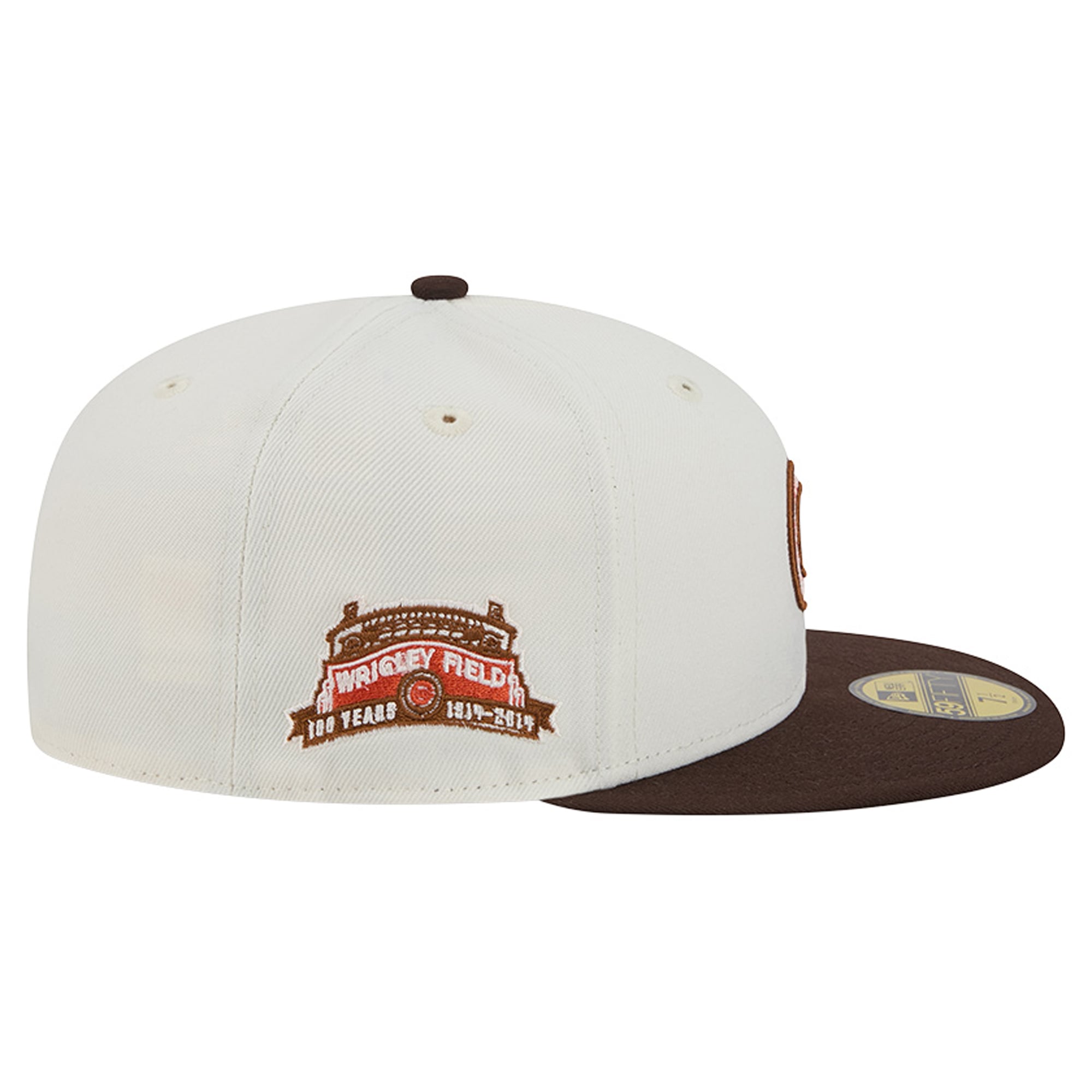 Casquette ajustée New Era 59FIFTY pour homme, couleur naturelle/marron, Chicago Cubs, motif citrouille épicée