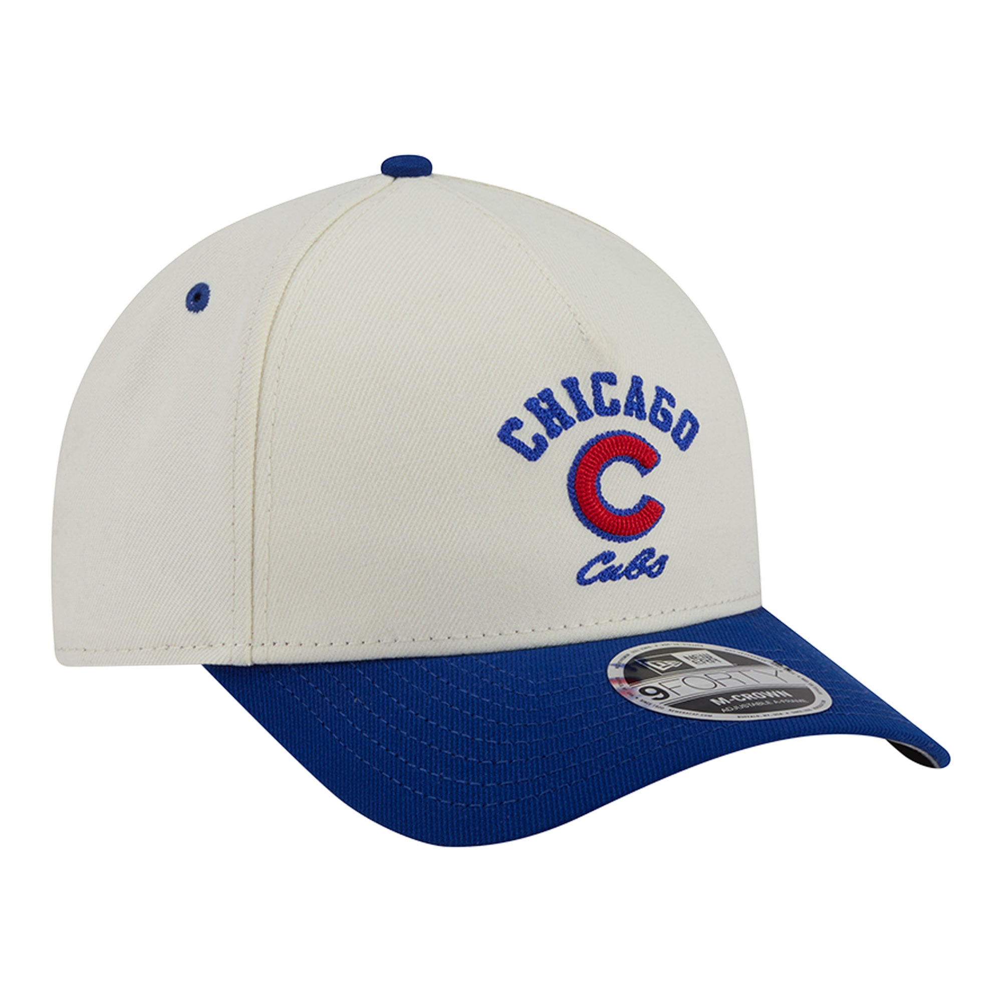 Men's New Era Natural/Royal Chicago Cubs Arch 9FORTY A-Frame M-Crown Adjustable Hat