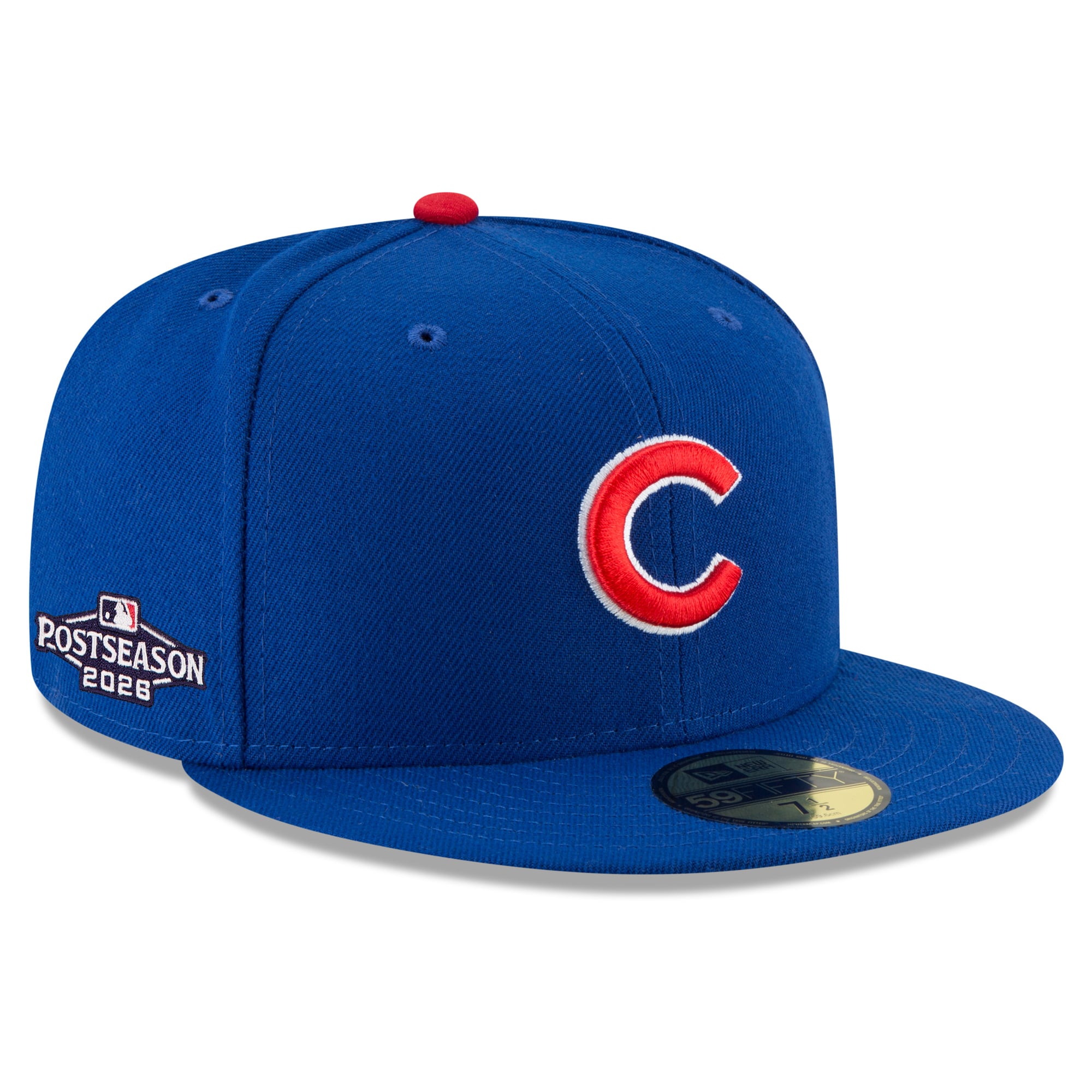 Casquette ajustée New Era Royal Chicago Cubs 2026 MLB Postseason Side Patch 59FIFTY pour homme
