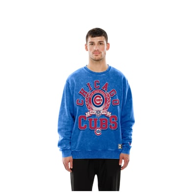  Chicago Cubs New Era Mineral Washed Crewneck Sweatshirt - Royal