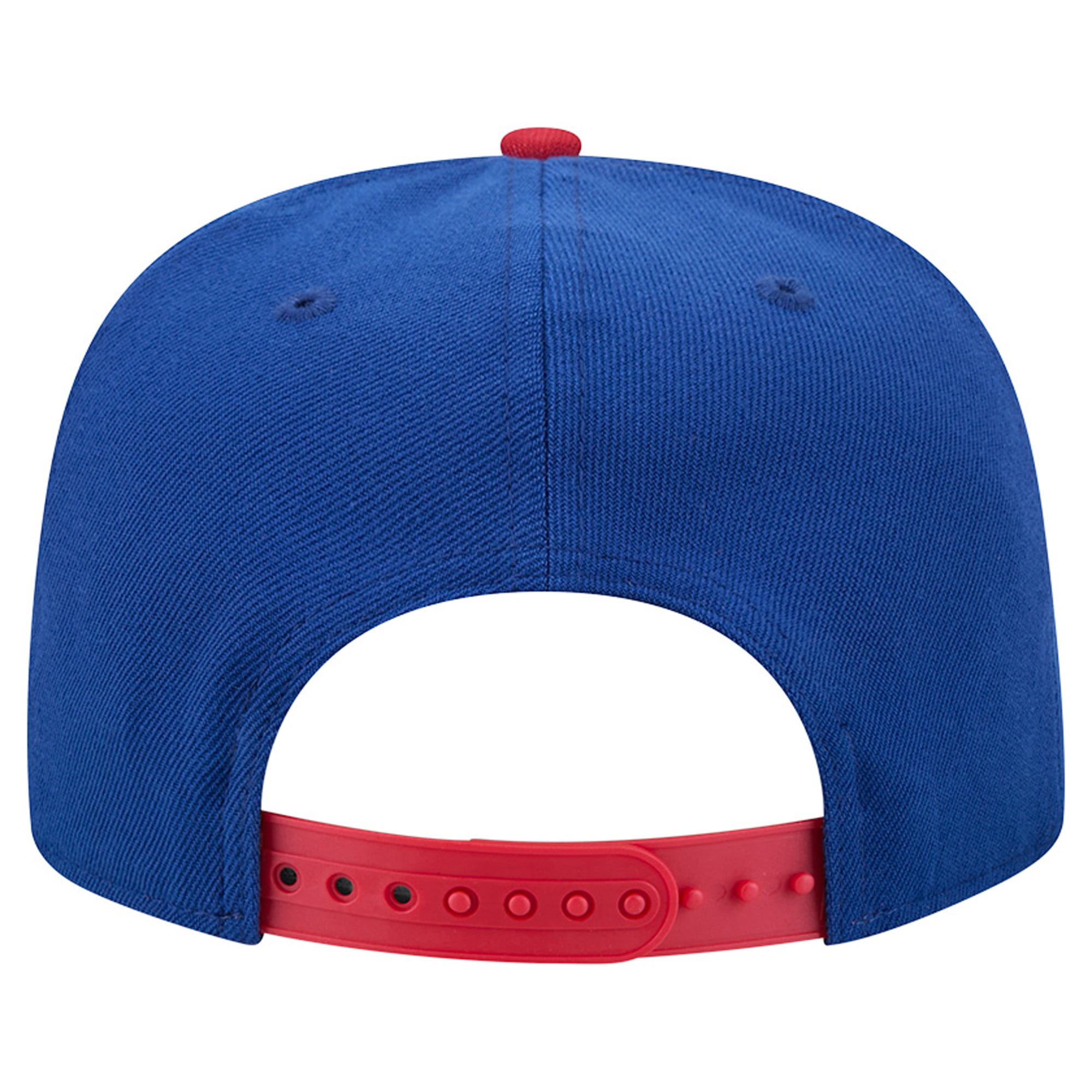 Casquette snapback New Era 9FIFTY pour homme, coloris bleu royal/rouge, motif chenille dégradé Chicago Cubs.