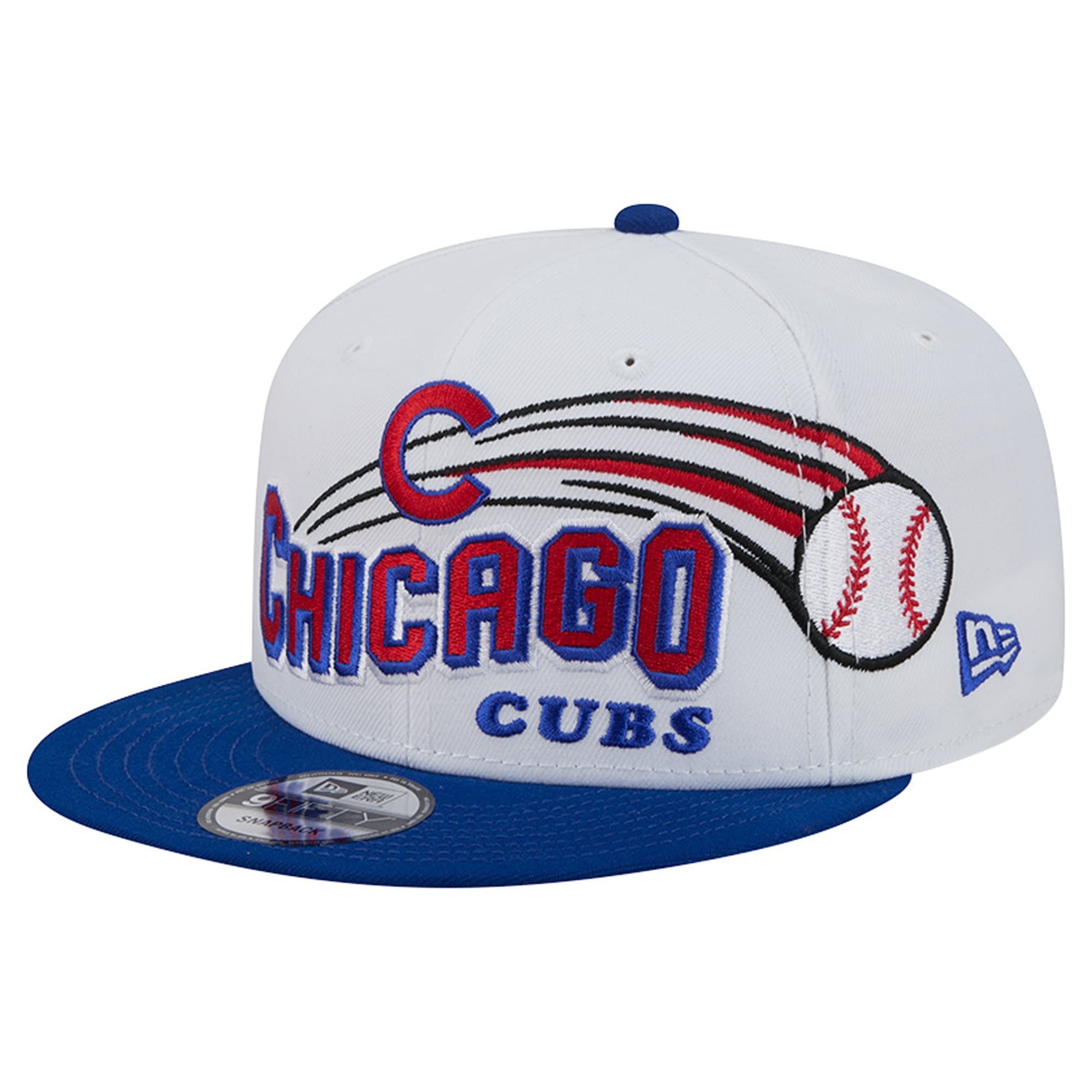 Casquette snapback New Era blanche Chicago Cubs Retro Sweep 9FIFTY pour homme