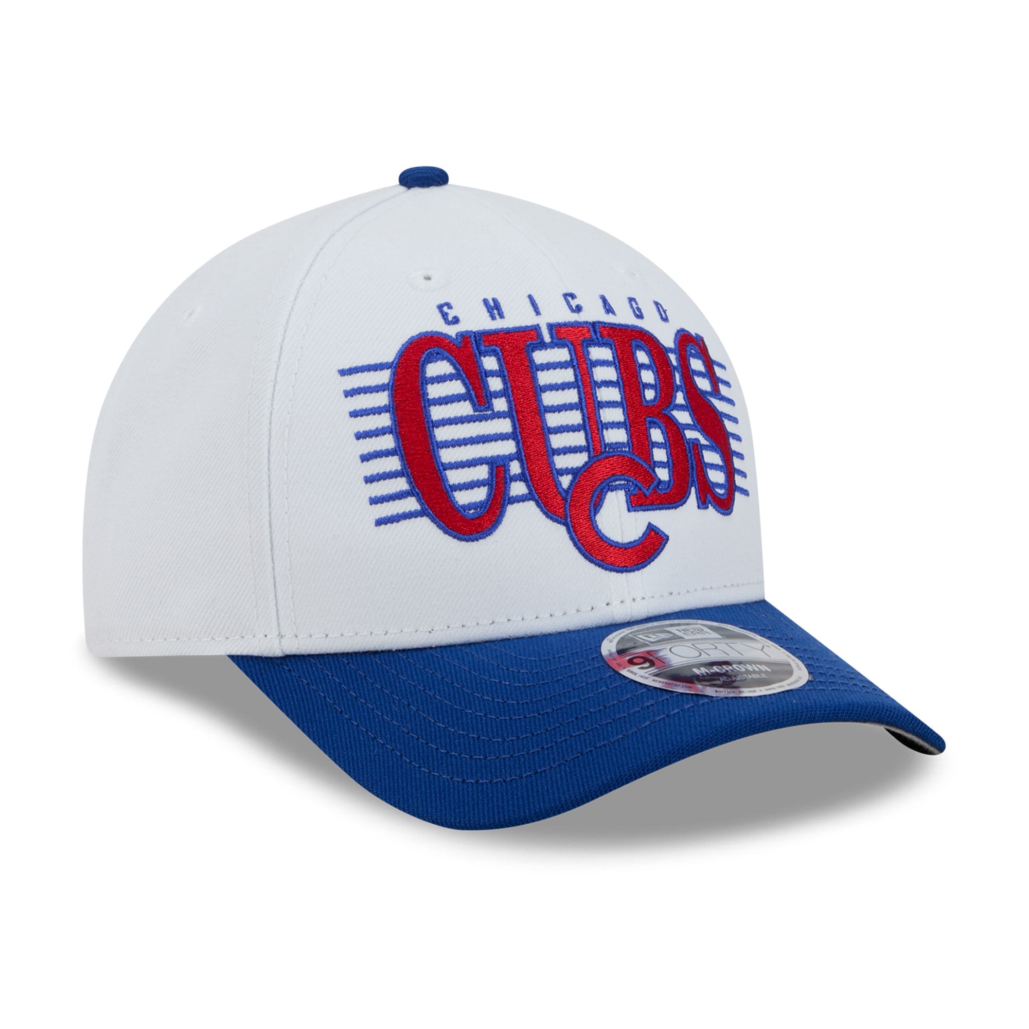 Casquette ajustable New Era blanche/bleu roi Chicago Cubs Loyal 9FORTY M-Crown pour homme