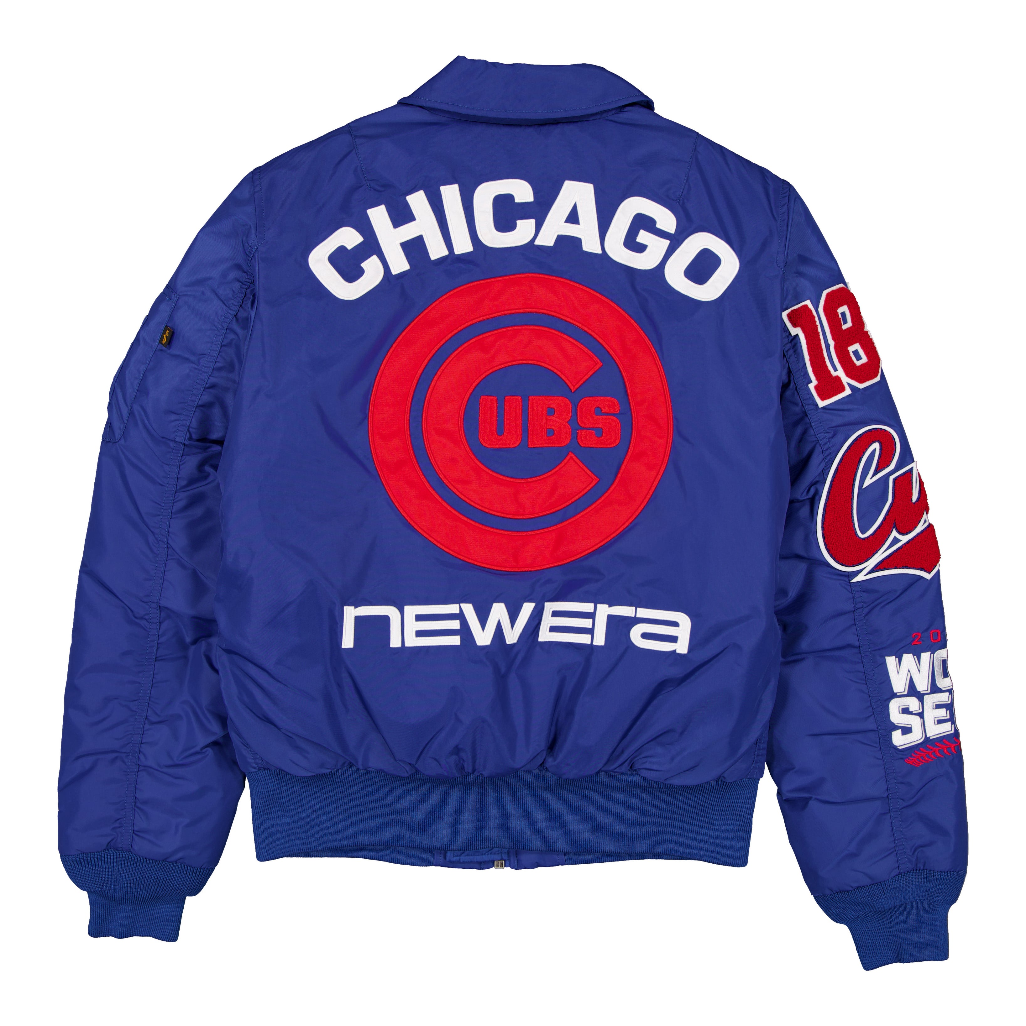 Veste bomber zippée intégrale New Era x Alpha Industries Royal Chicago Cubs MA-1 pour homme