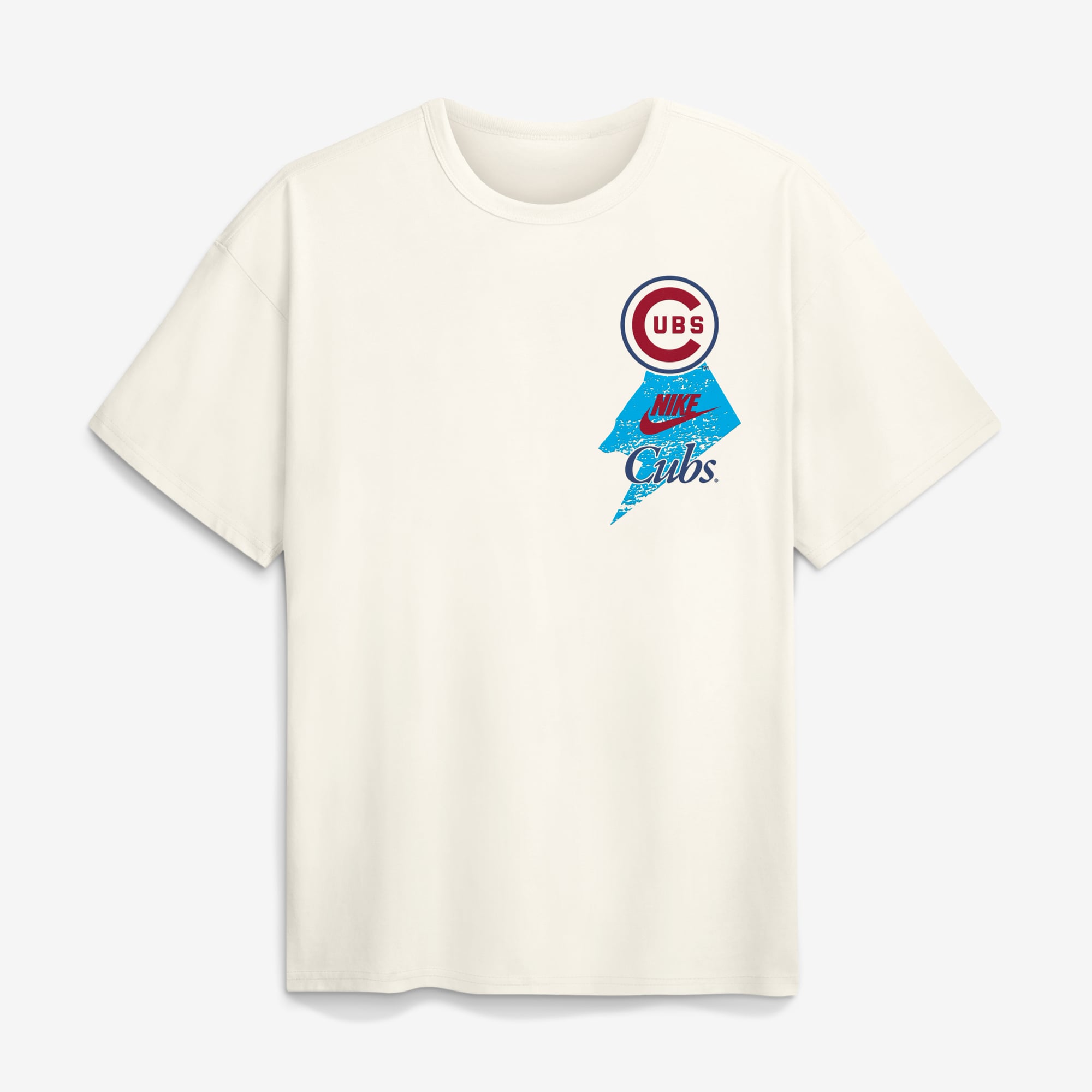 Men's Nike Cream Chicago Cubs Max90 Arch Heavyweight T-Shirt