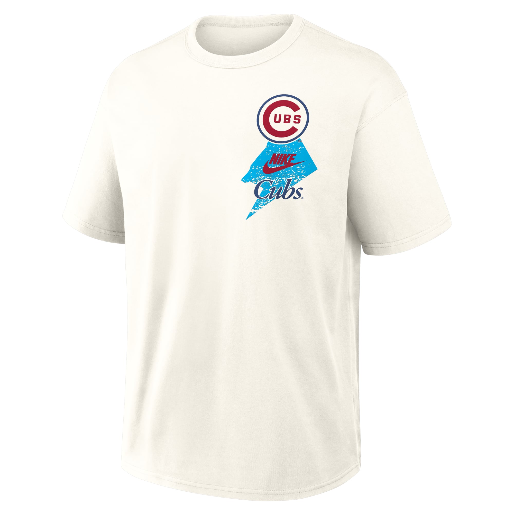 Men's Nike Cream Chicago Cubs Max90 Arch Heavyweight T-Shirt