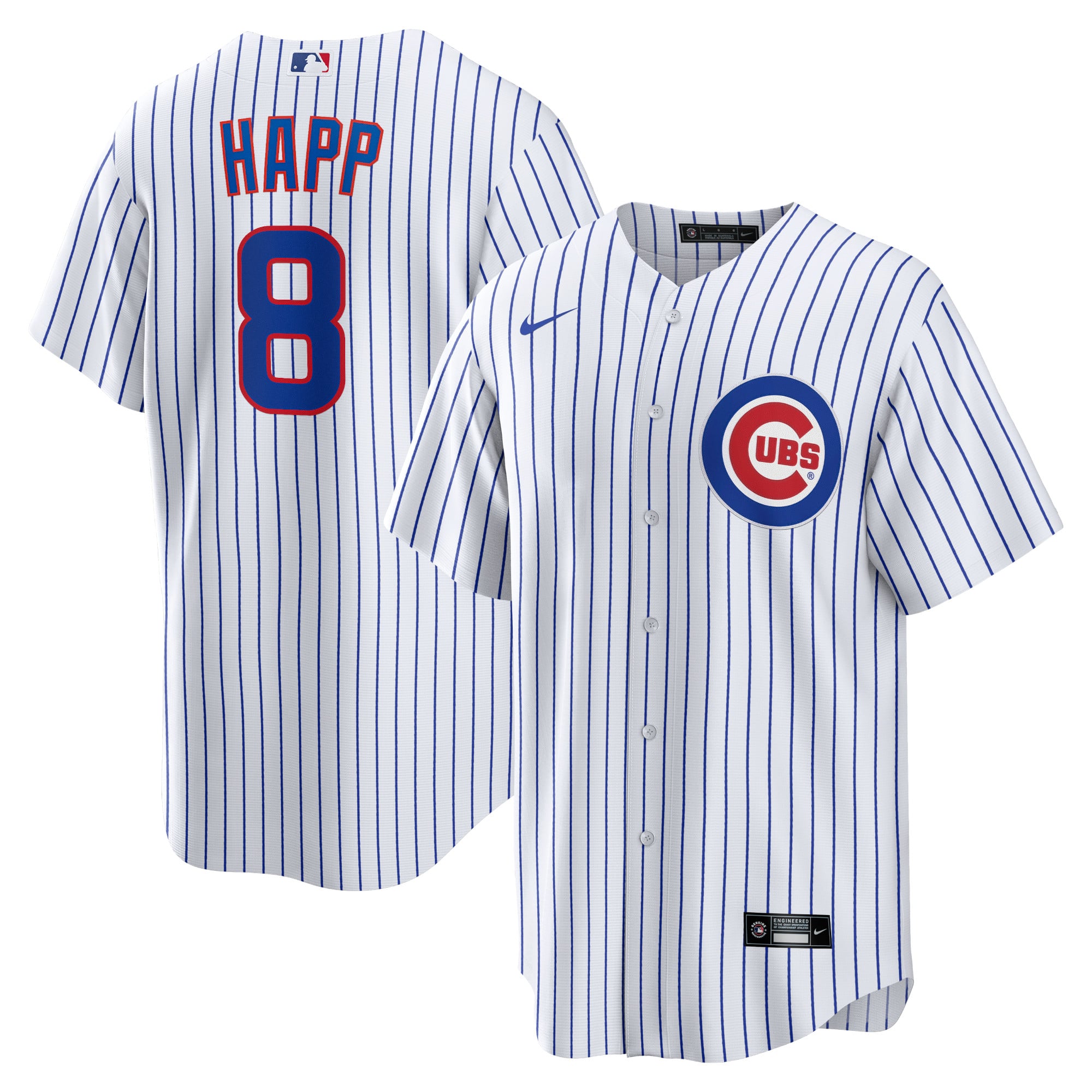 Maillot réplique domicile Nike Ian Happ blanc des Cubs de Chicago pour homme