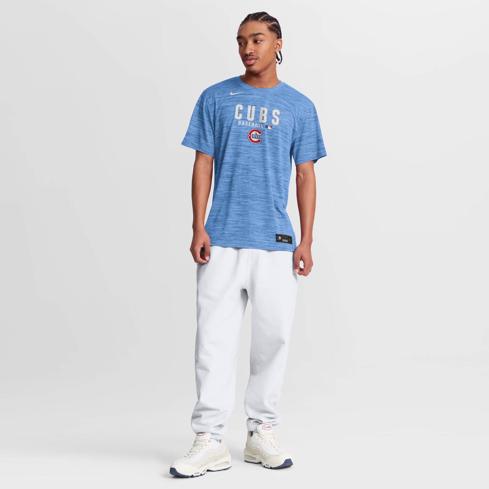 Men's Nike Light Blue Chicago Cubs Authentic Collection Velocity Dri-FIT T-Shirt