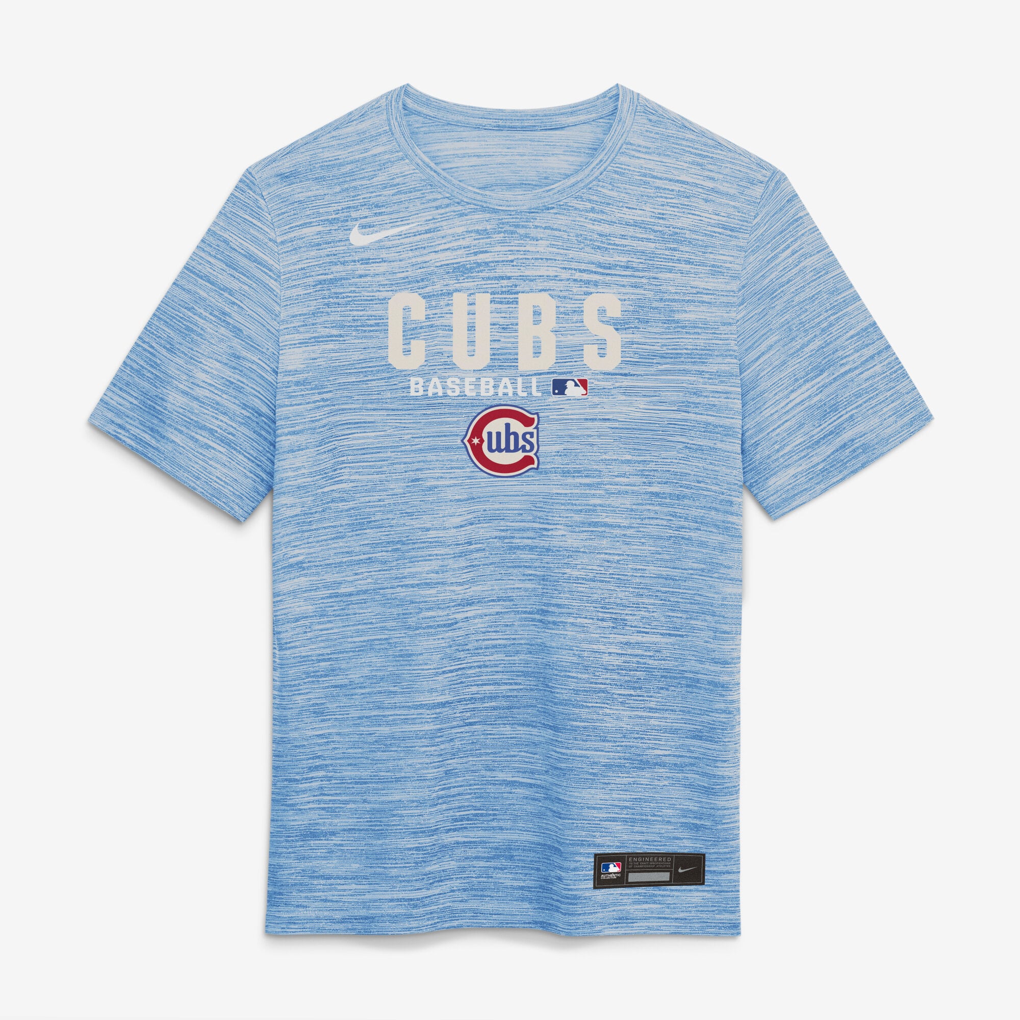 Men's Nike Light Blue Chicago Cubs Authentic Collection Velocity Dri-FIT T-Shirt