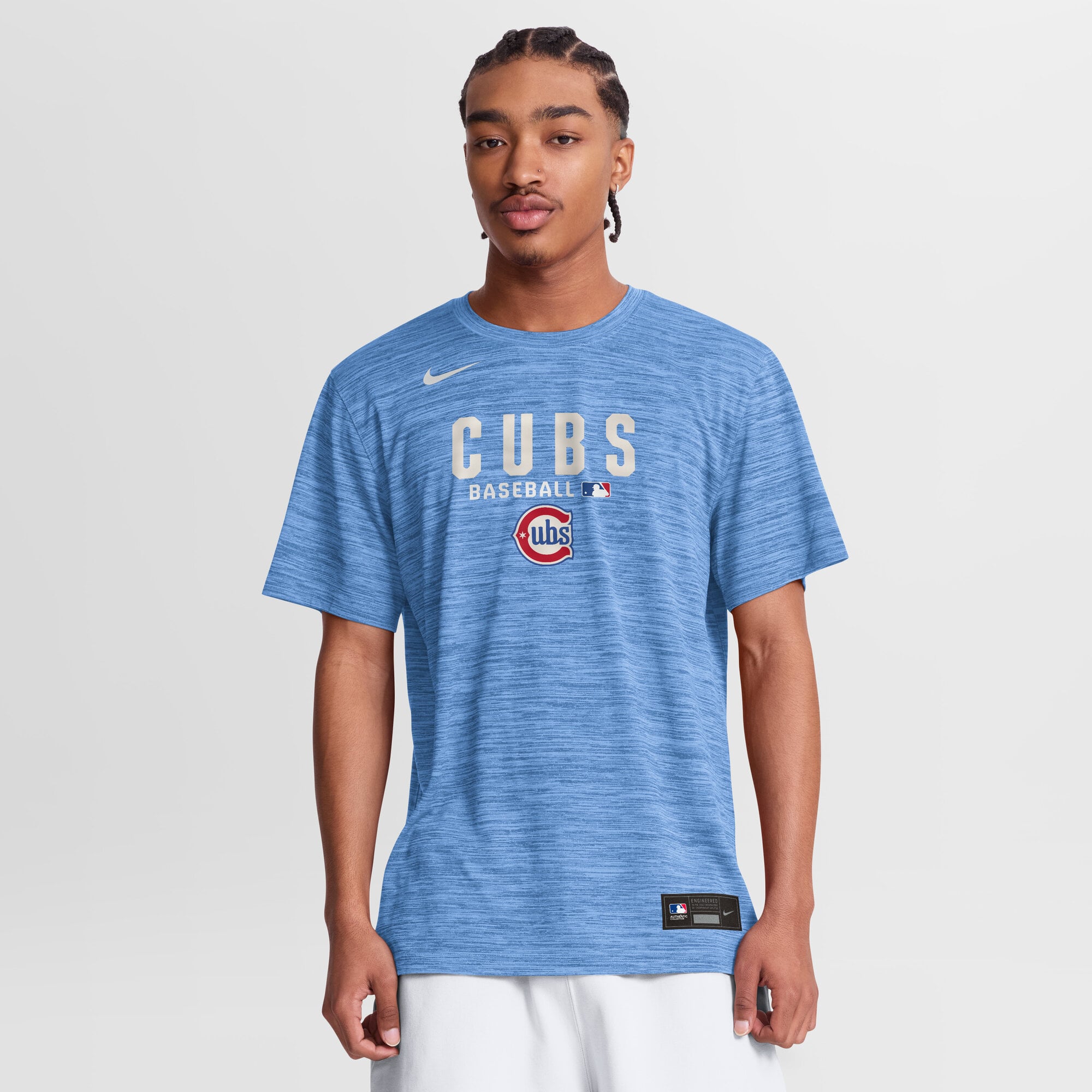 Men's Nike Light Blue Chicago Cubs Authentic Collection Velocity Dri-FIT T-Shirt