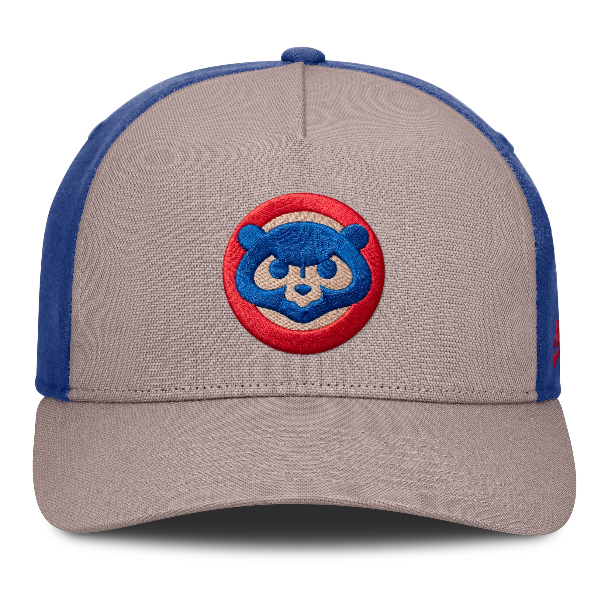 Casquette ajustable Nike pour homme, marron clair/bleu roi, Chicago Cubs Cooperstown Rise, modèle A-Frame