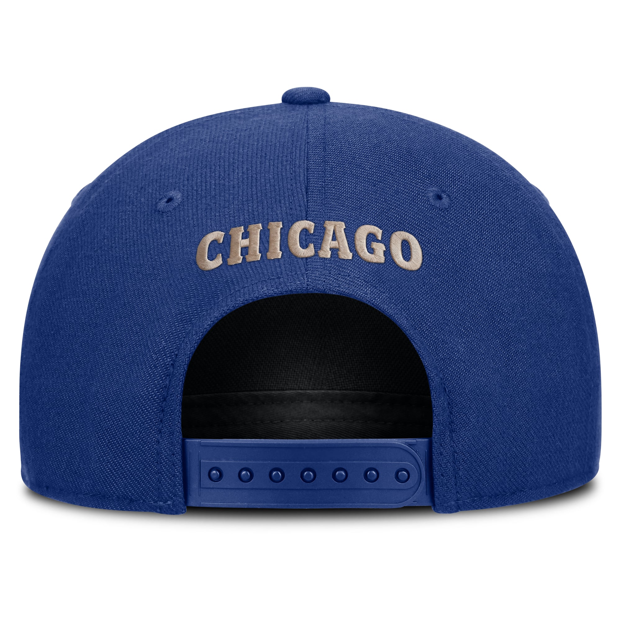 Casquette ajustable Nike pour homme, marron clair/bleu roi, Chicago Cubs Cooperstown Rise, modèle A-Frame