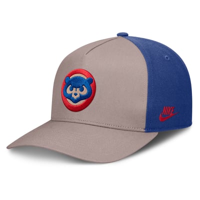 Chicago Cubs Nike Cooperstown Rise A-Frame Adjustable Hat - Light Brown/Royal