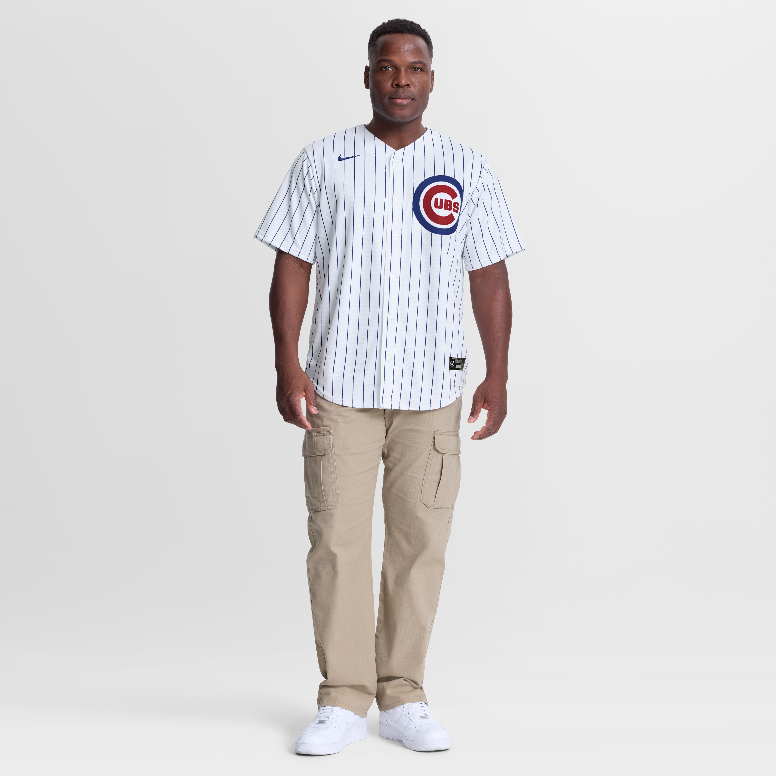 Maillot Nike Moisés Ballesteros pour homme, blanc, réplique domicile des Cubs de Chicago