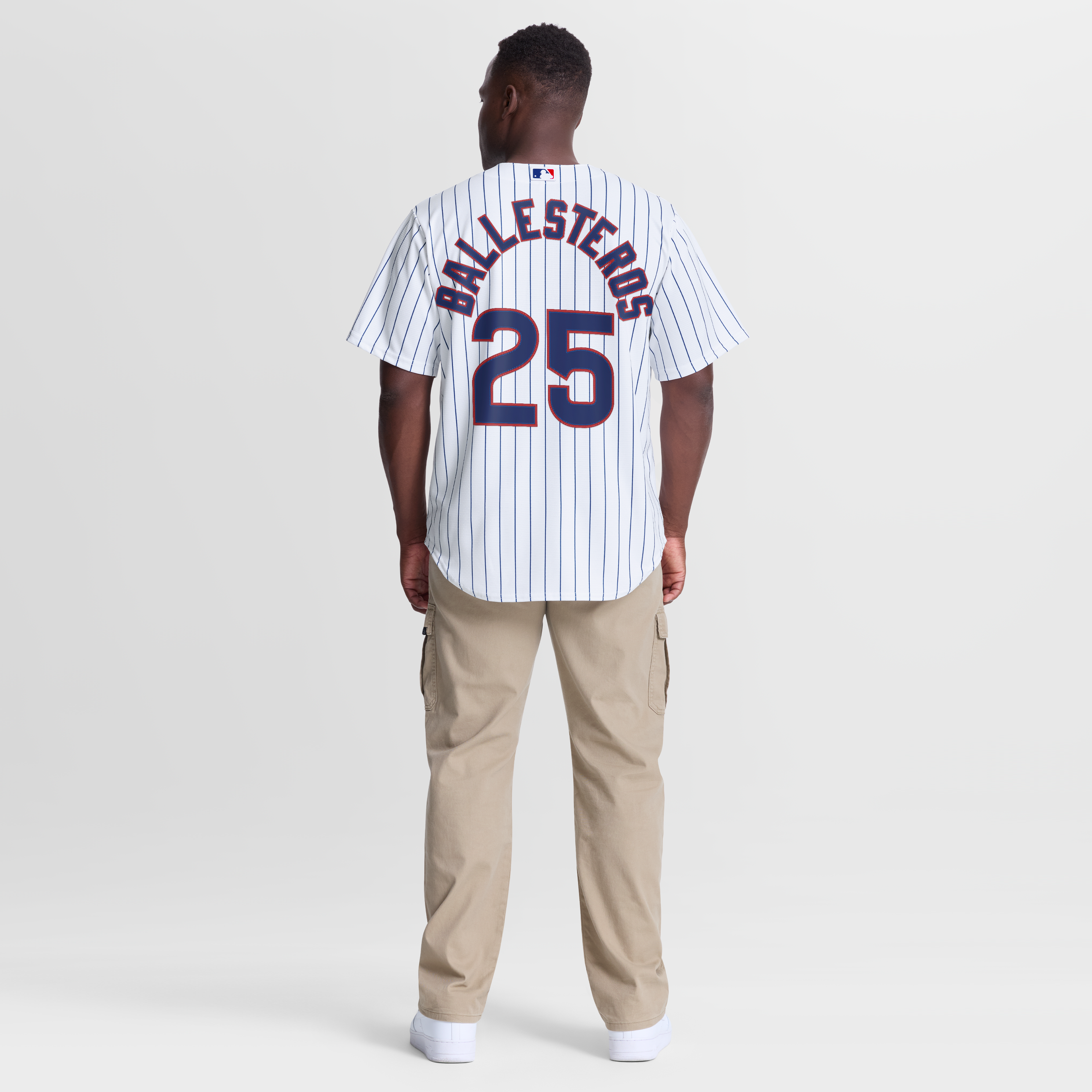 Maillot Nike Moisés Ballesteros pour homme, blanc, réplique domicile des Cubs de Chicago