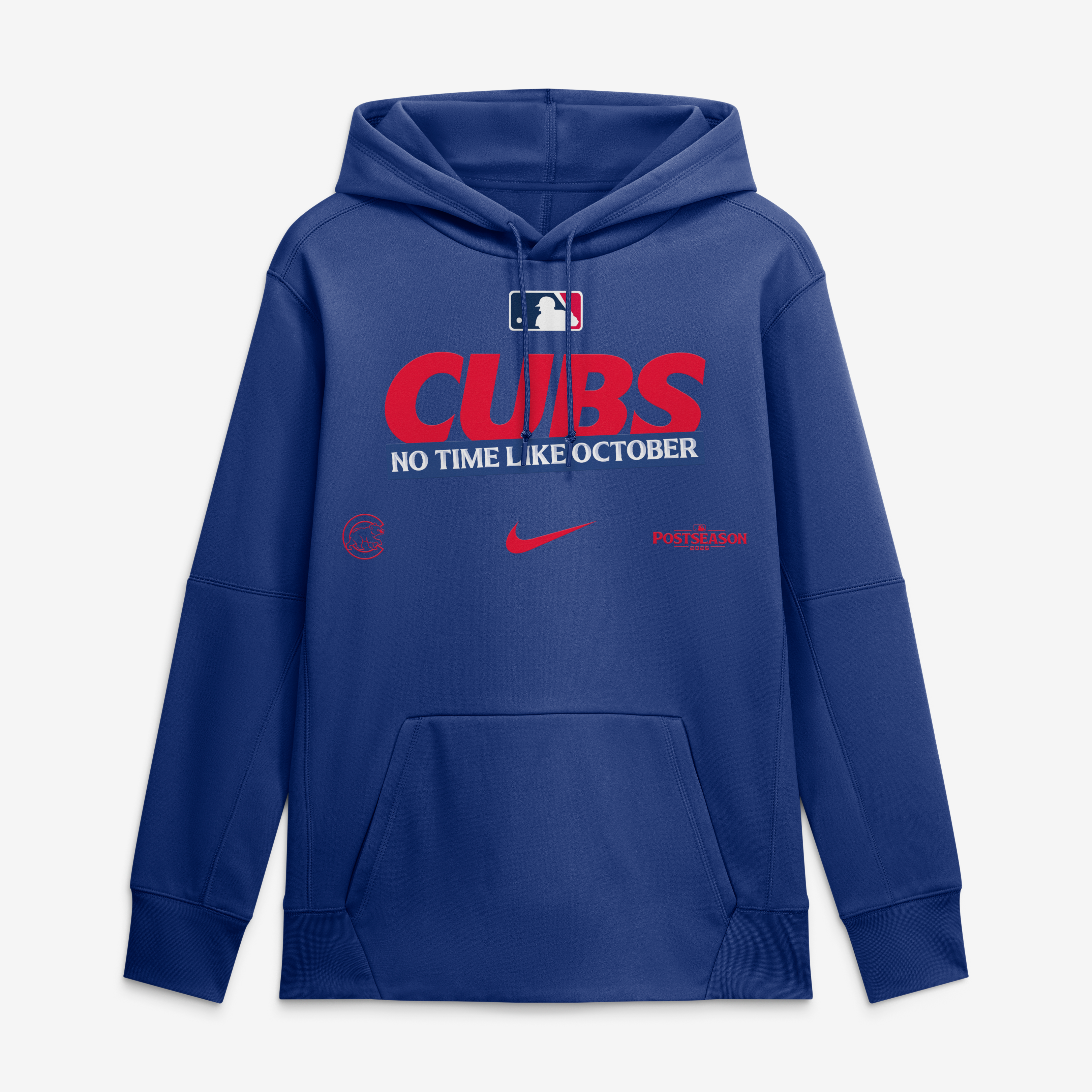 Sweat à capuche Therma Fleece Nike Royal Chicago Cubs 2026 MLB Postseason Authentic Collection pour homme