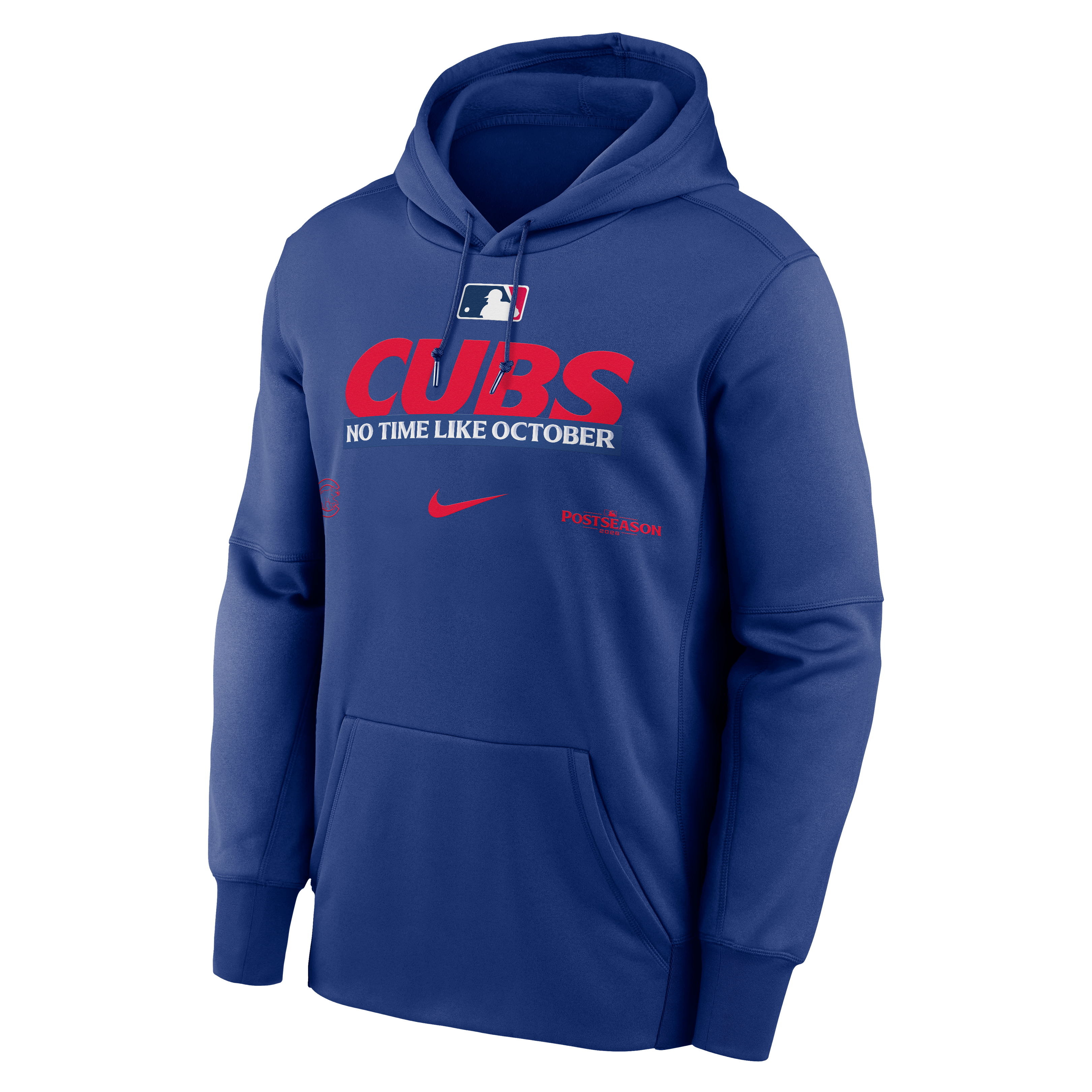 Sweat à capuche Therma Fleece Nike Royal Chicago Cubs 2026 MLB Postseason Authentic Collection pour homme