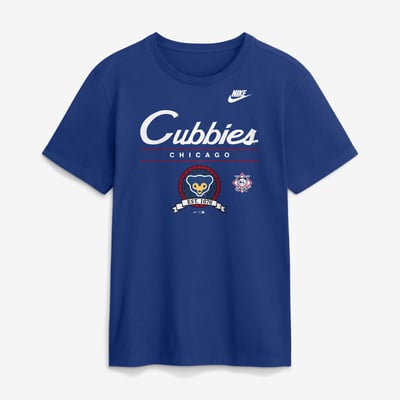 Chicago Cubs Nike Cooperstown Graphic T-Shirt - Royal