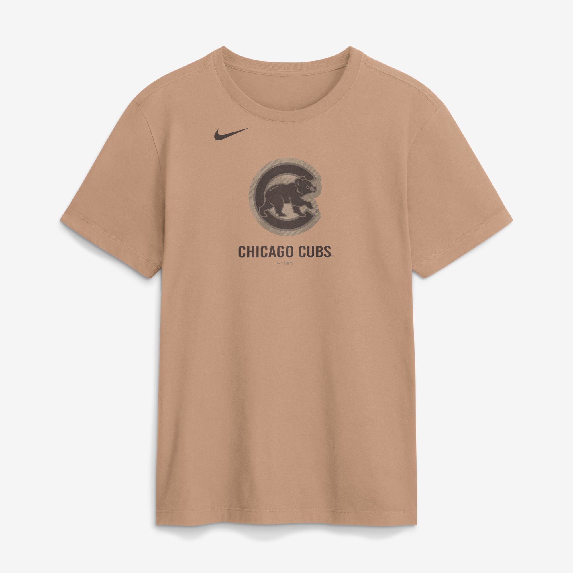 T-shirt en coton Nike beige Chicago Cubs pour homme