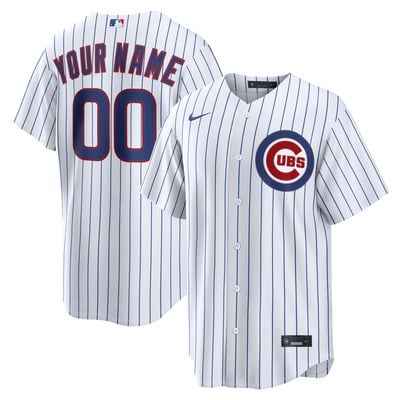 Chicago Cubs Nike Home Stadium Custom Jersey - White