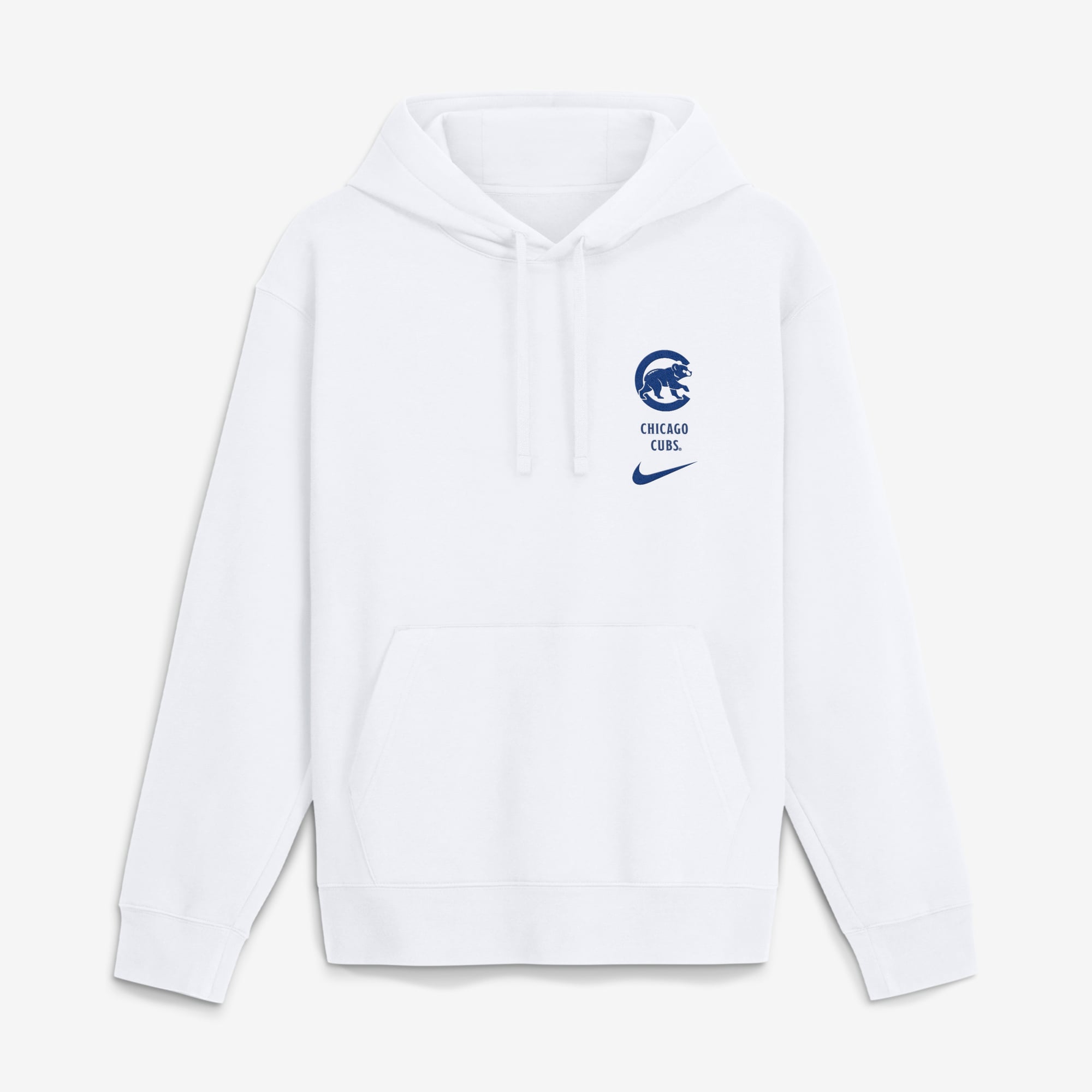 Men's Nike White Chicago Cubs Minimal Club Fleece Hoodie